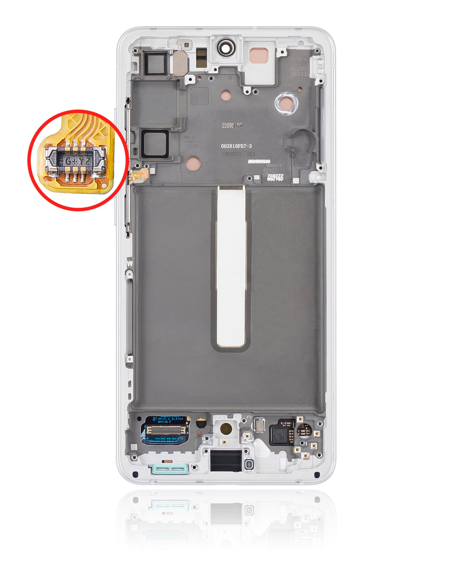 OLED Assembly With Frame For Samsung Galaxy S21 FE 5G (US & International Version) (Service Pack) (White)