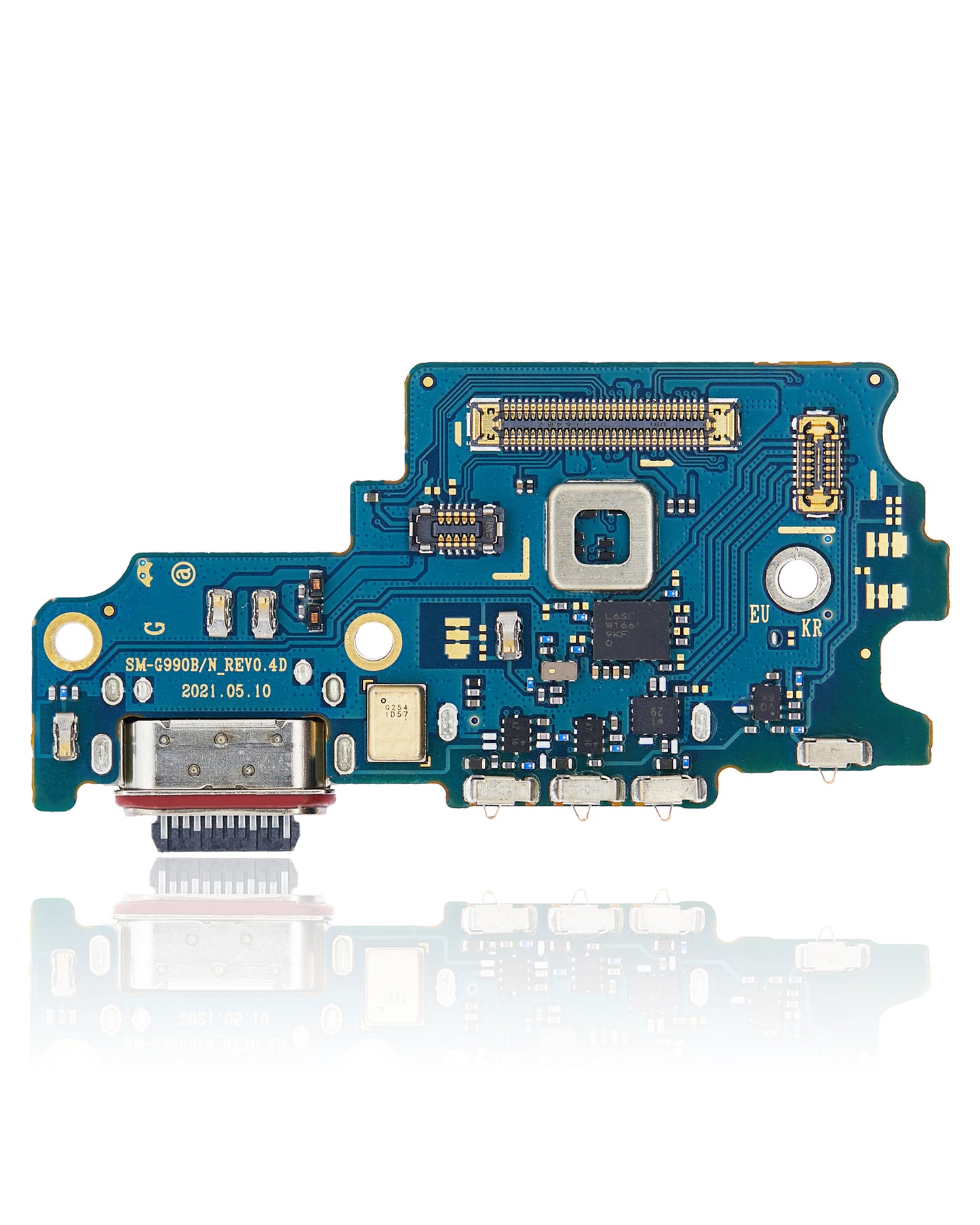 Charging Port Board With Sim Card Reader For Samsung Galaxy S21 FE 5G (G990B/N) (International Version) (Premium)