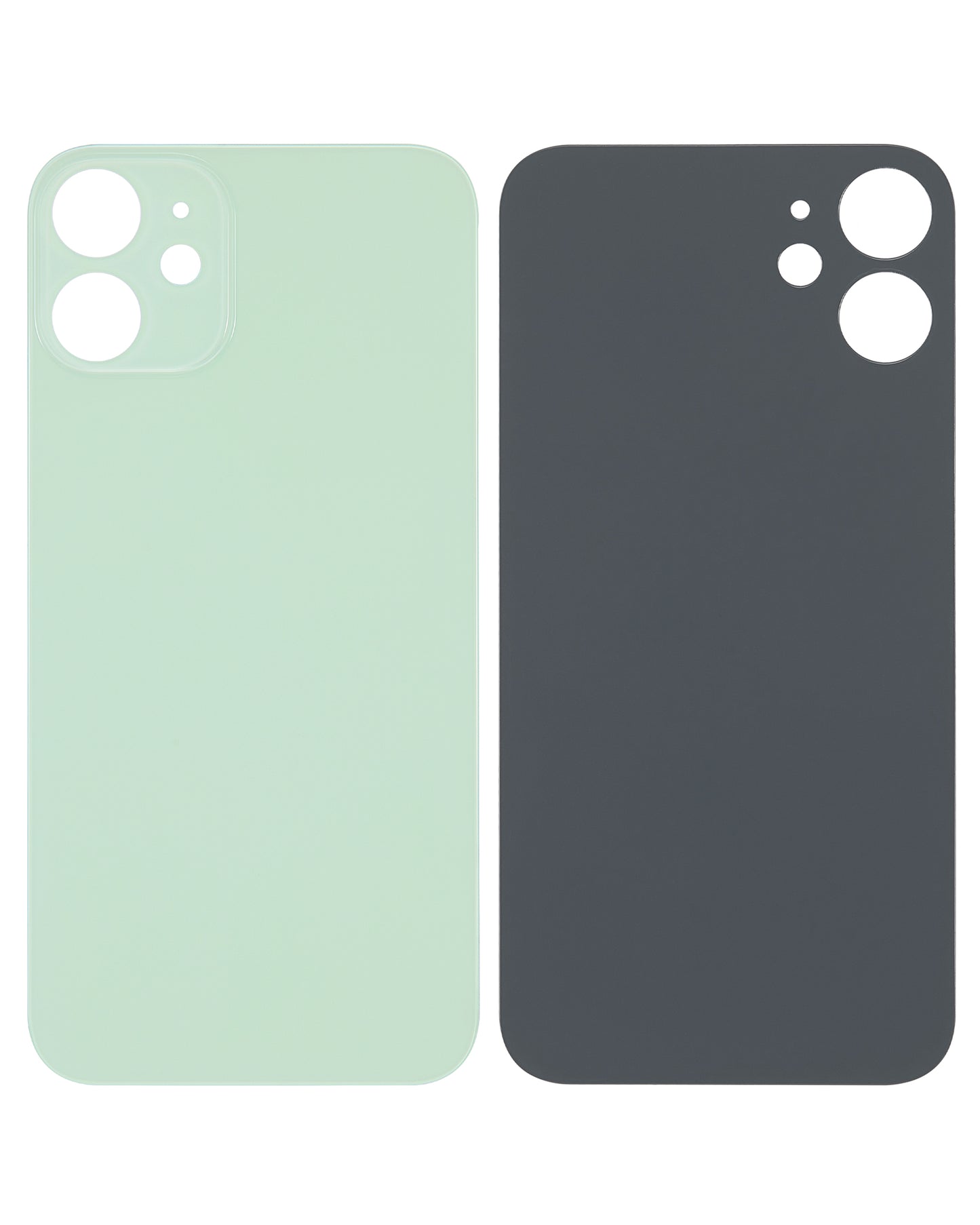 Back Glass With 3M Adhesive For iPhone 12 Mini (No Logo / Large Camera Hole) (Green)