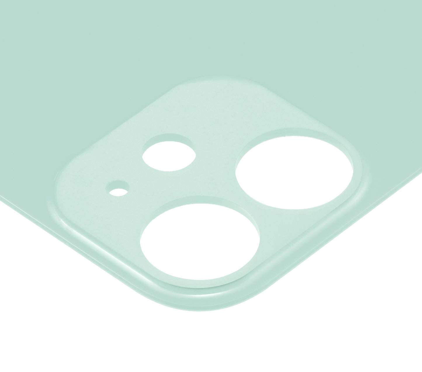 Back Glass With 3M Adhesive For iPhone 12 Mini (No Logo / Large Camera Hole) (Green)