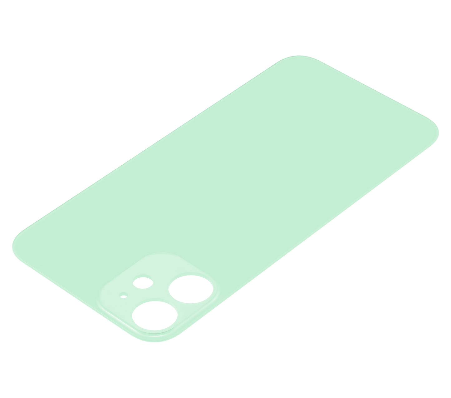 Back Glass With 3M Adhesive For iPhone 12 Mini (No Logo / Large Camera Hole) (Green)