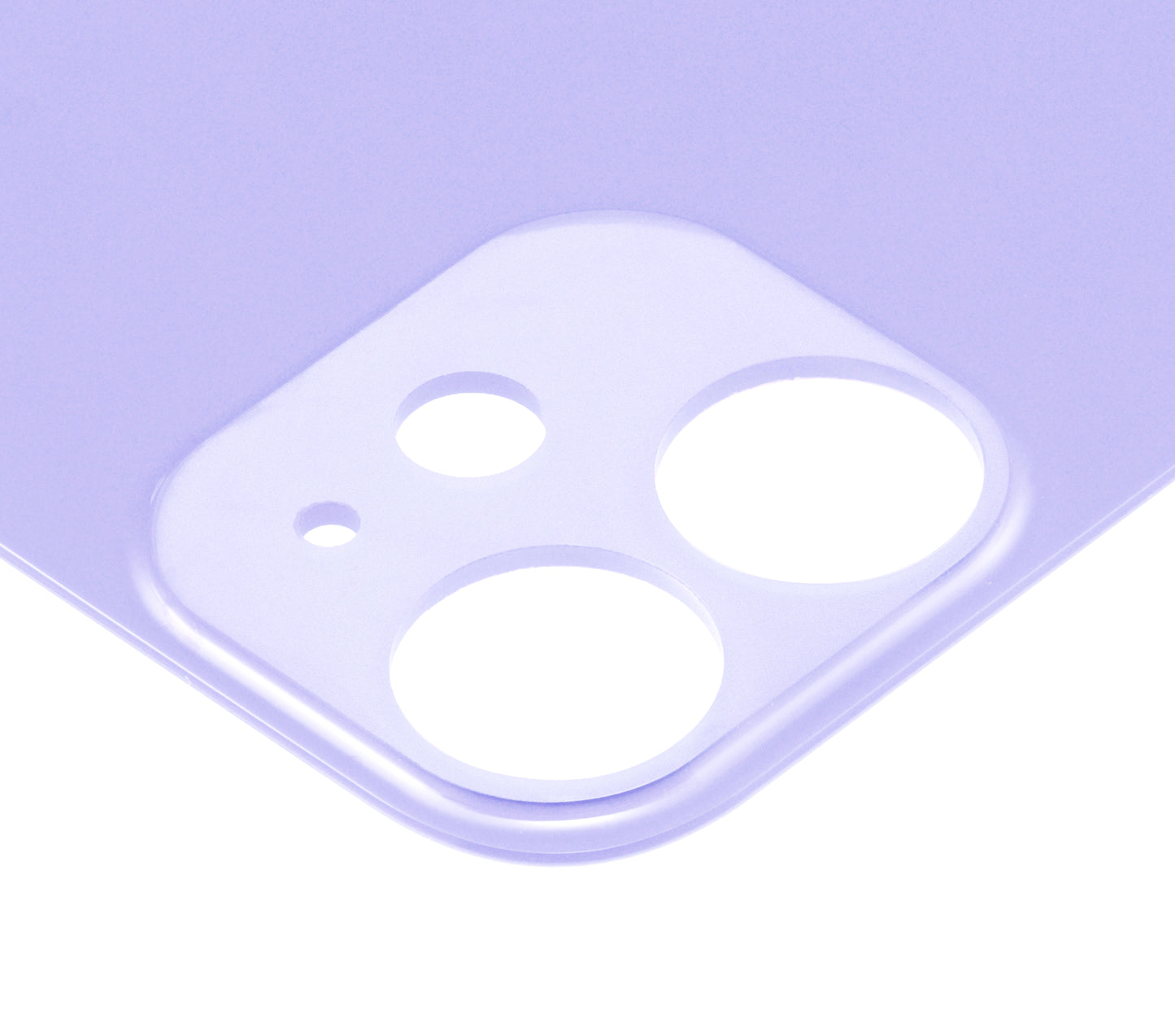 Back Glass With 3M Adhesive For iPhone 12 Mini (No Logo / Large Camera Hole) (Purple)