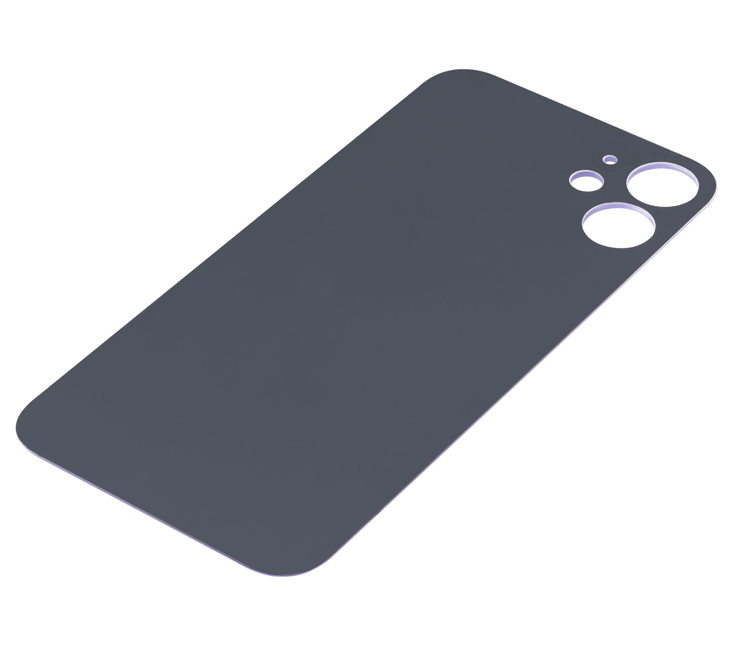 Back Glass With 3M Adhesive For iPhone 12 Mini (No Logo / Large Camera Hole) (Purple)