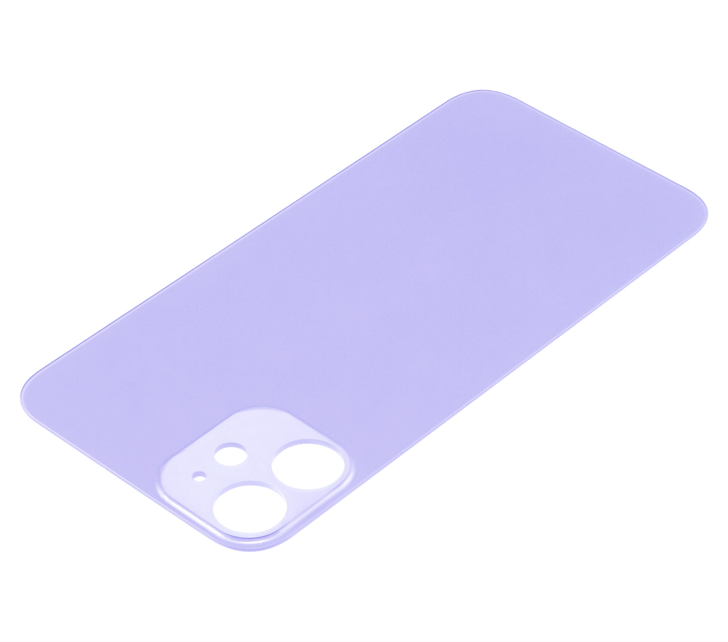 Back Glass With 3M Adhesive For iPhone 12 Mini (No Logo / Large Camera Hole) (Purple)
