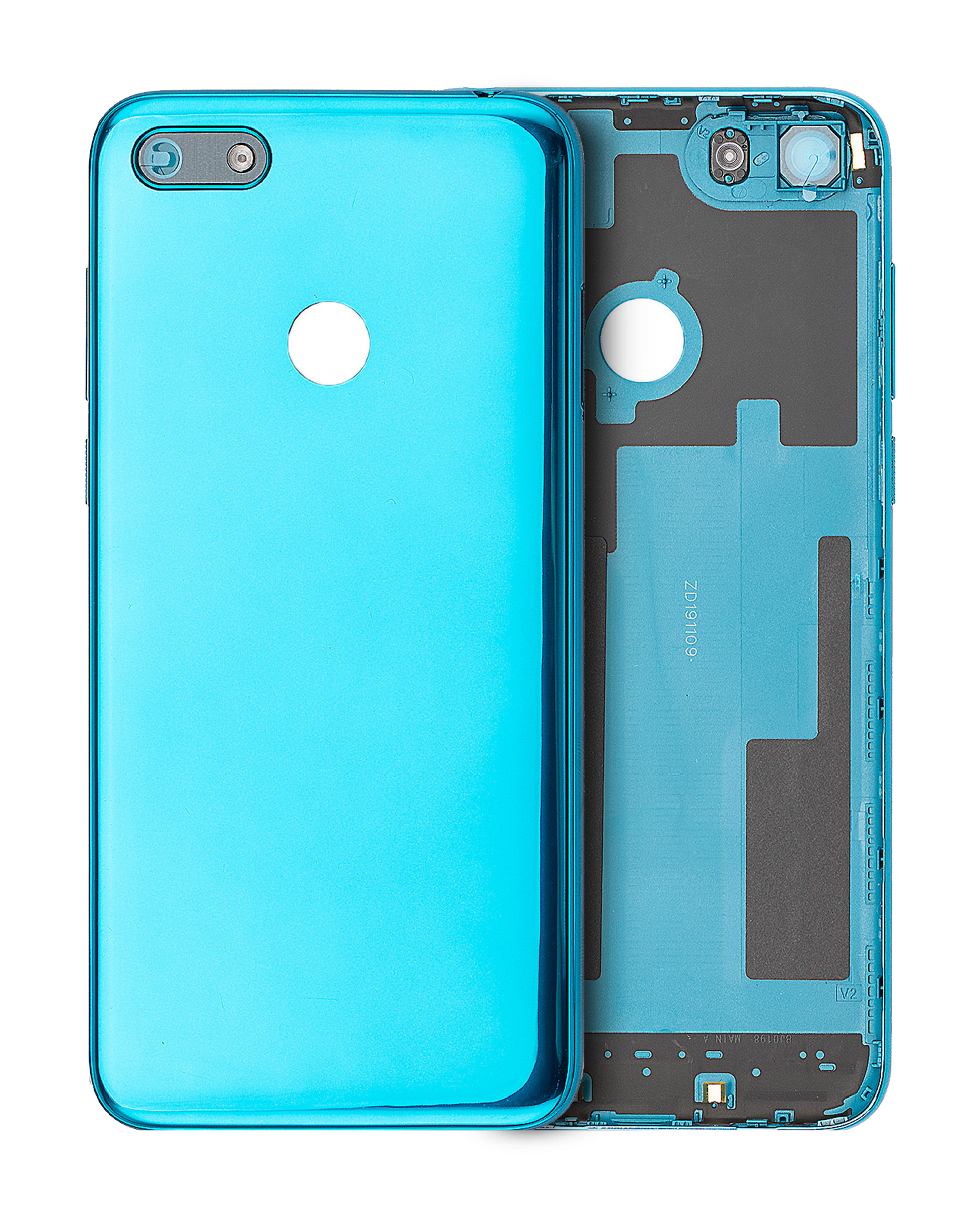 Back cover Glass For Motorola Moto E6 Play (XT2029 / 2019) (Turquoise Blue) - image 1