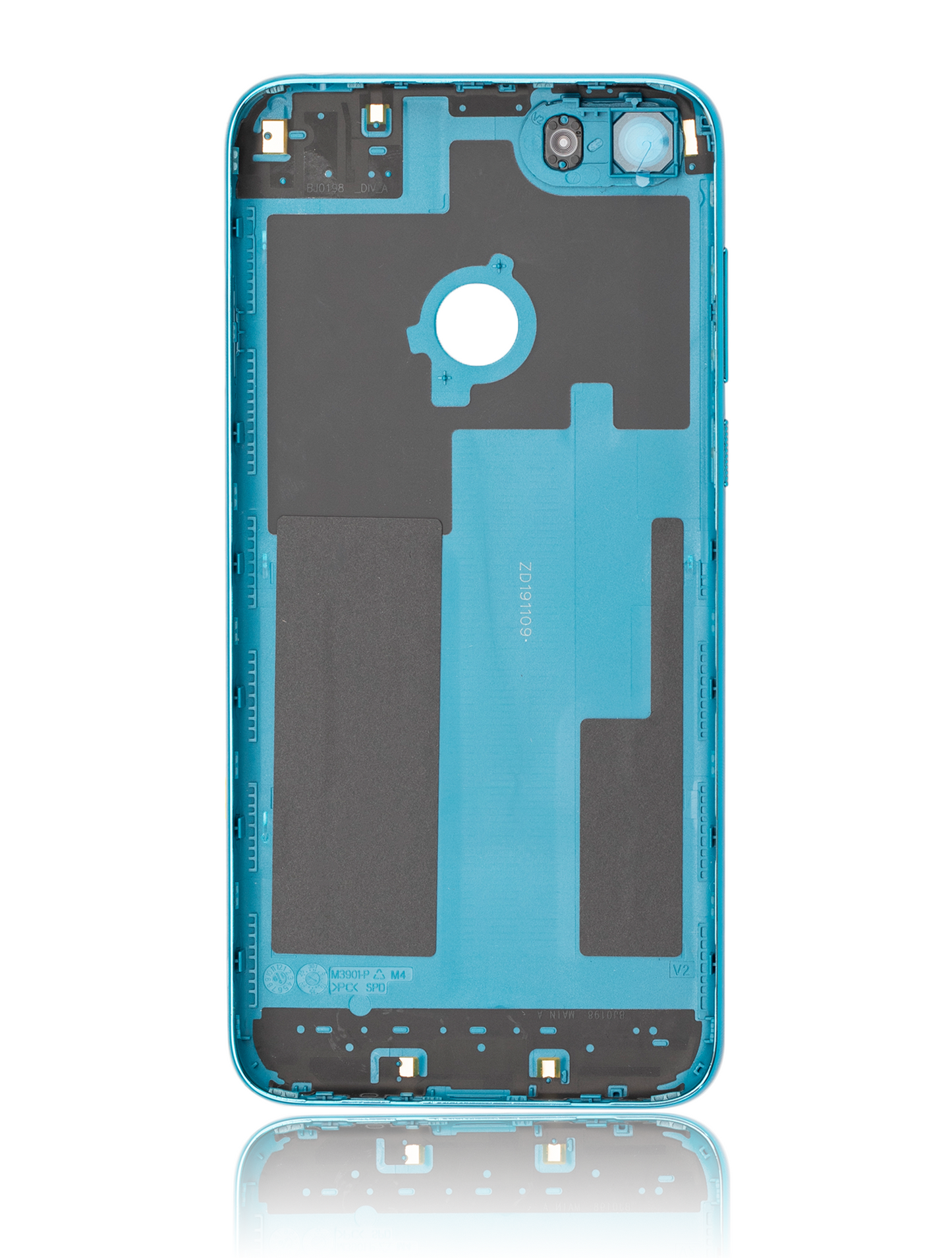 Back cover Glass For Motorola Moto E6 Play (XT2029 / 2019) (Turquoise Blue) - image 4
