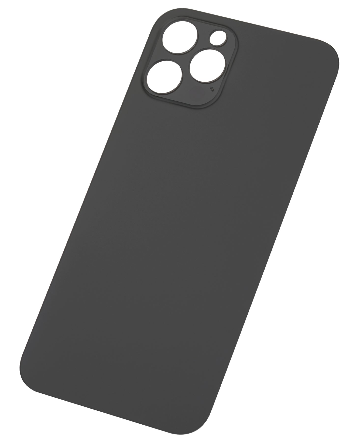 Back Glass With 3M Adhesive For iPhone 12 Pro (No Logo / Large Camera Hole) (Graphite)