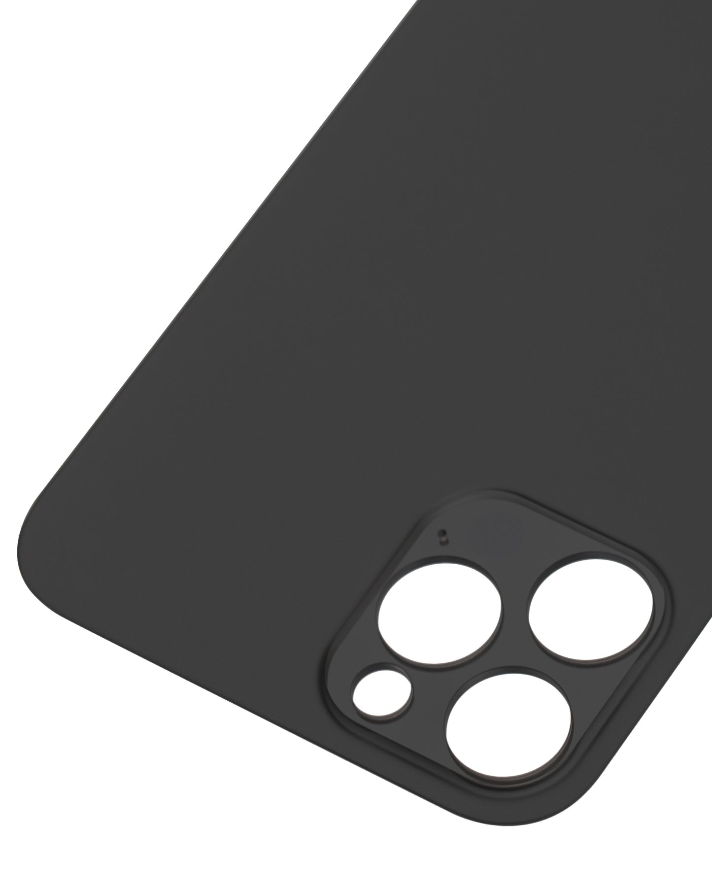 Back Glass With 3M Adhesive For iPhone 12 Pro (No Logo / Large Camera Hole) (Graphite)