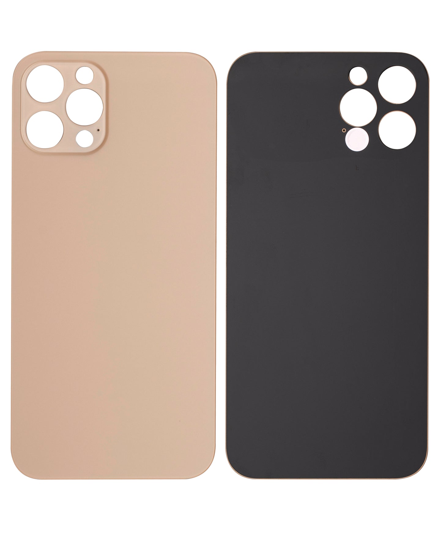 Back Glass With 3M Adhesive For iPhone 12 Pro (No Logo / Large Camera Hole) (Gold)