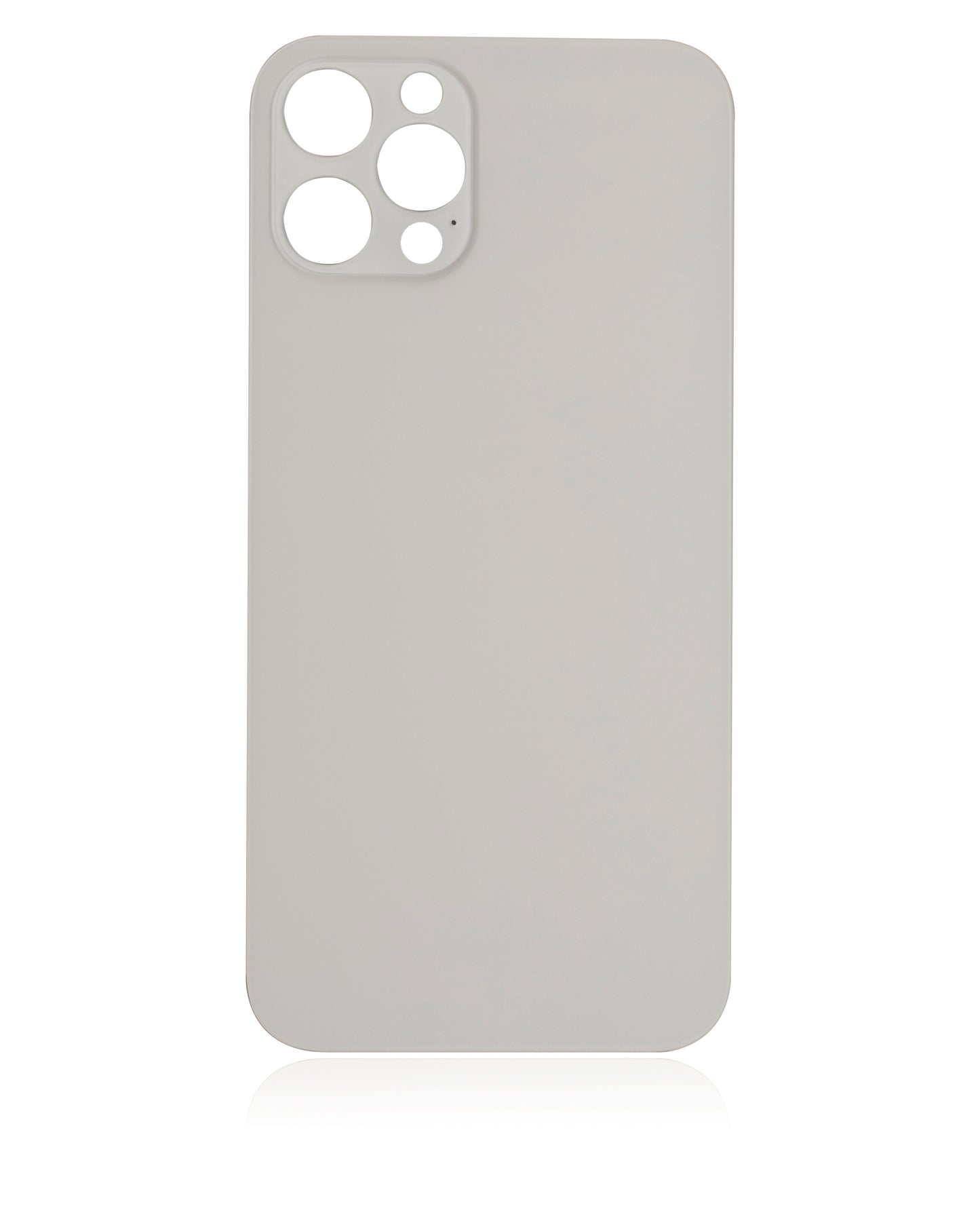 Back Glass With 3M Adhesive For iPhone 12 Pro (No Logo / Large Camera Hole) (Silver)