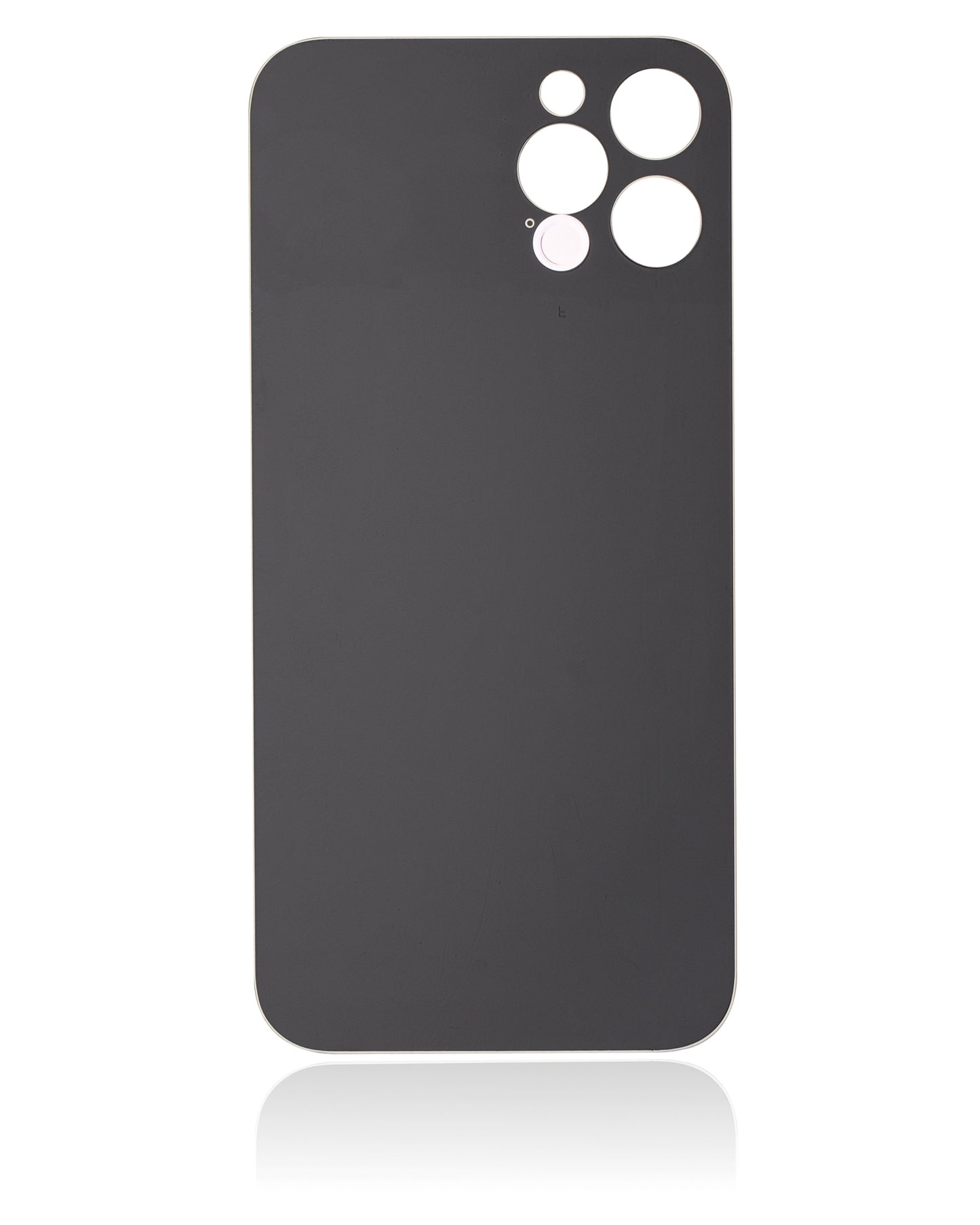 Back Glass With 3M Adhesive For iPhone 12 Pro (No Logo / Large Camera Hole) (Silver)