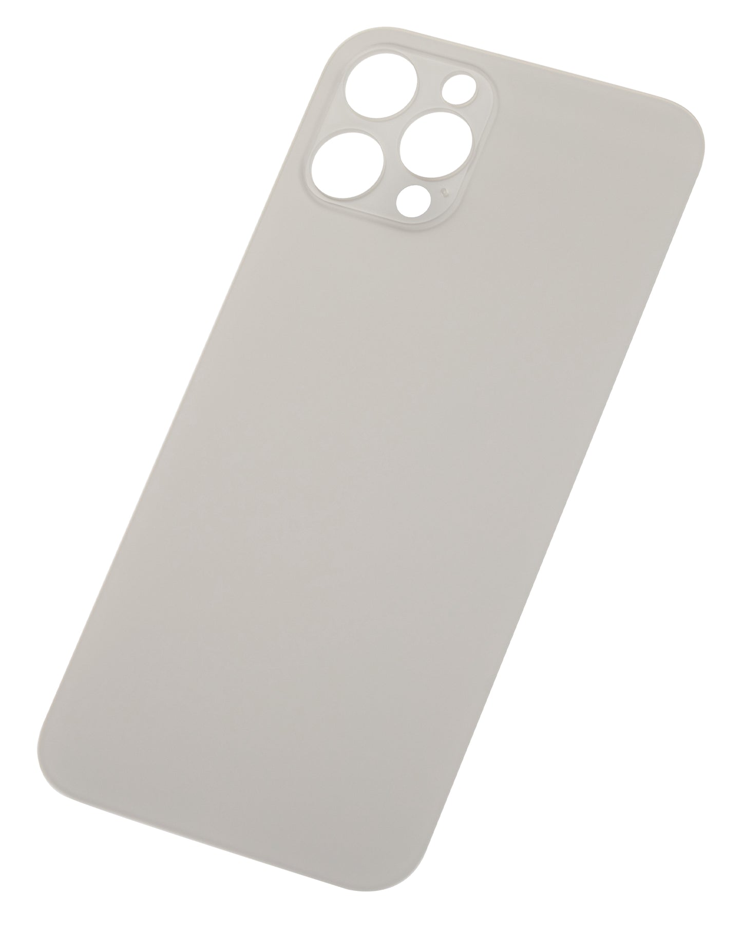 Back Glass With 3M Adhesive For iPhone 12 Pro (No Logo / Large Camera Hole) (Silver)