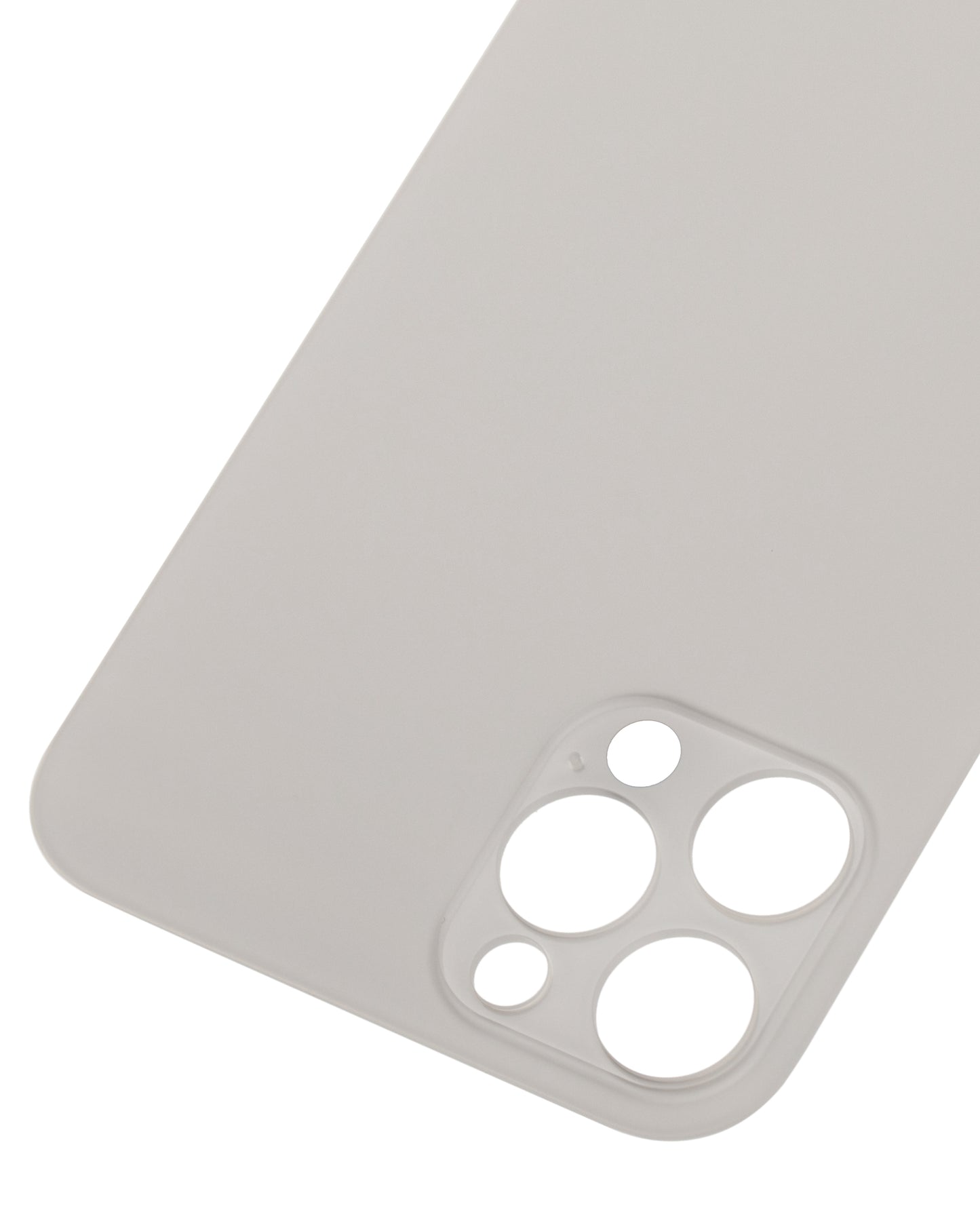 Back Glass With 3M Adhesive For iPhone 12 Pro (No Logo / Large Camera Hole) (Silver)