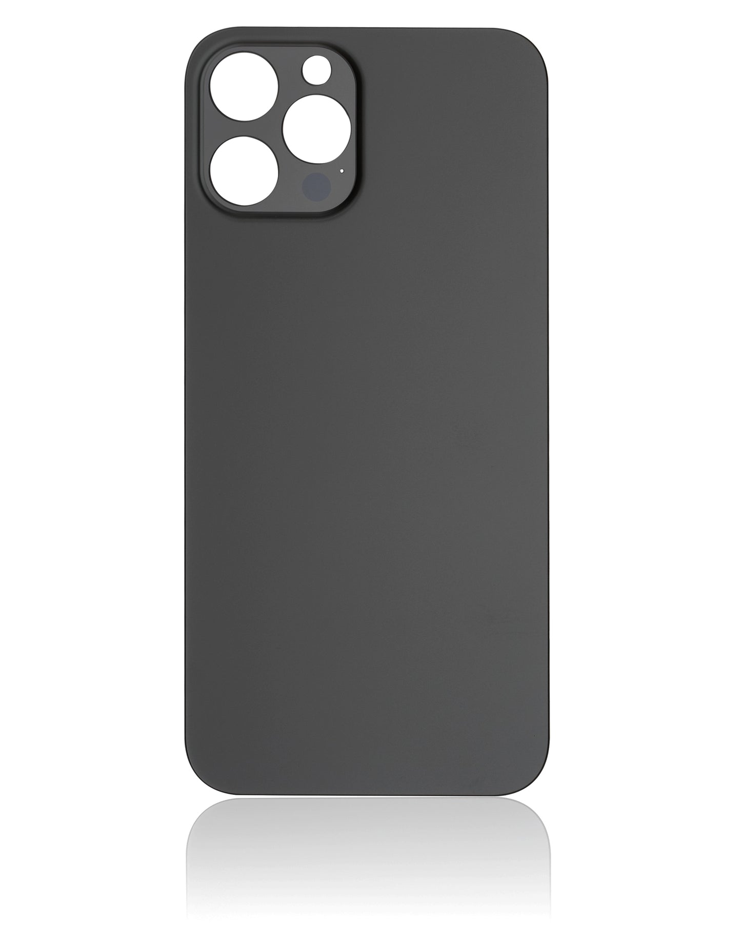 Back Glass With 3M Adhesive For iPhone 12 Pro Max (No Logo / Large Camera Hole) (Graphite)