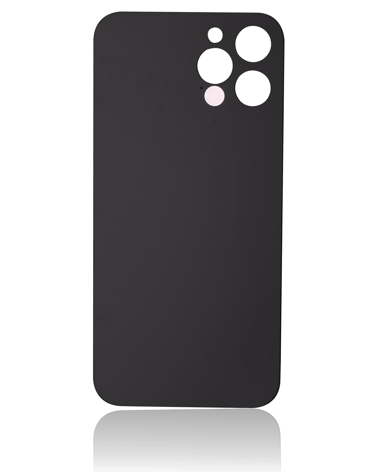 Back Glass With 3M Adhesive For iPhone 12 Pro Max (No Logo / Large Camera Hole) (Graphite)