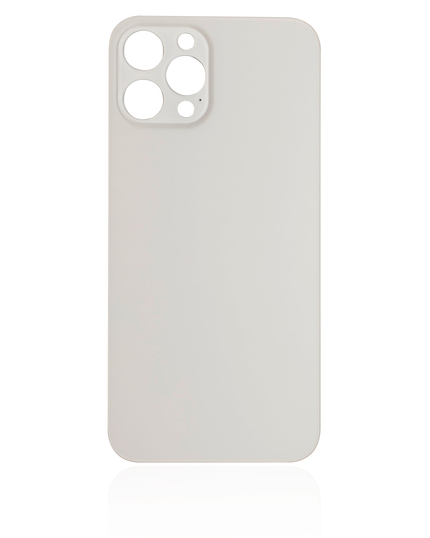 Back Glass With 3M Adhesive For iPhone 12 Pro Max (No Logo / Large Camera Hole) (Silver)