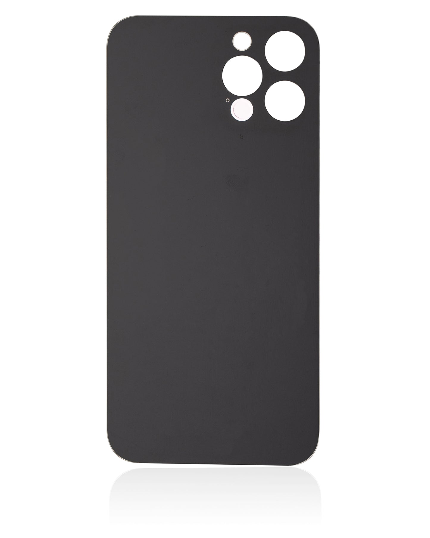 Back Glass With 3M Adhesive For iPhone 12 Pro Max (No Logo / Large Camera Hole) (Silver)