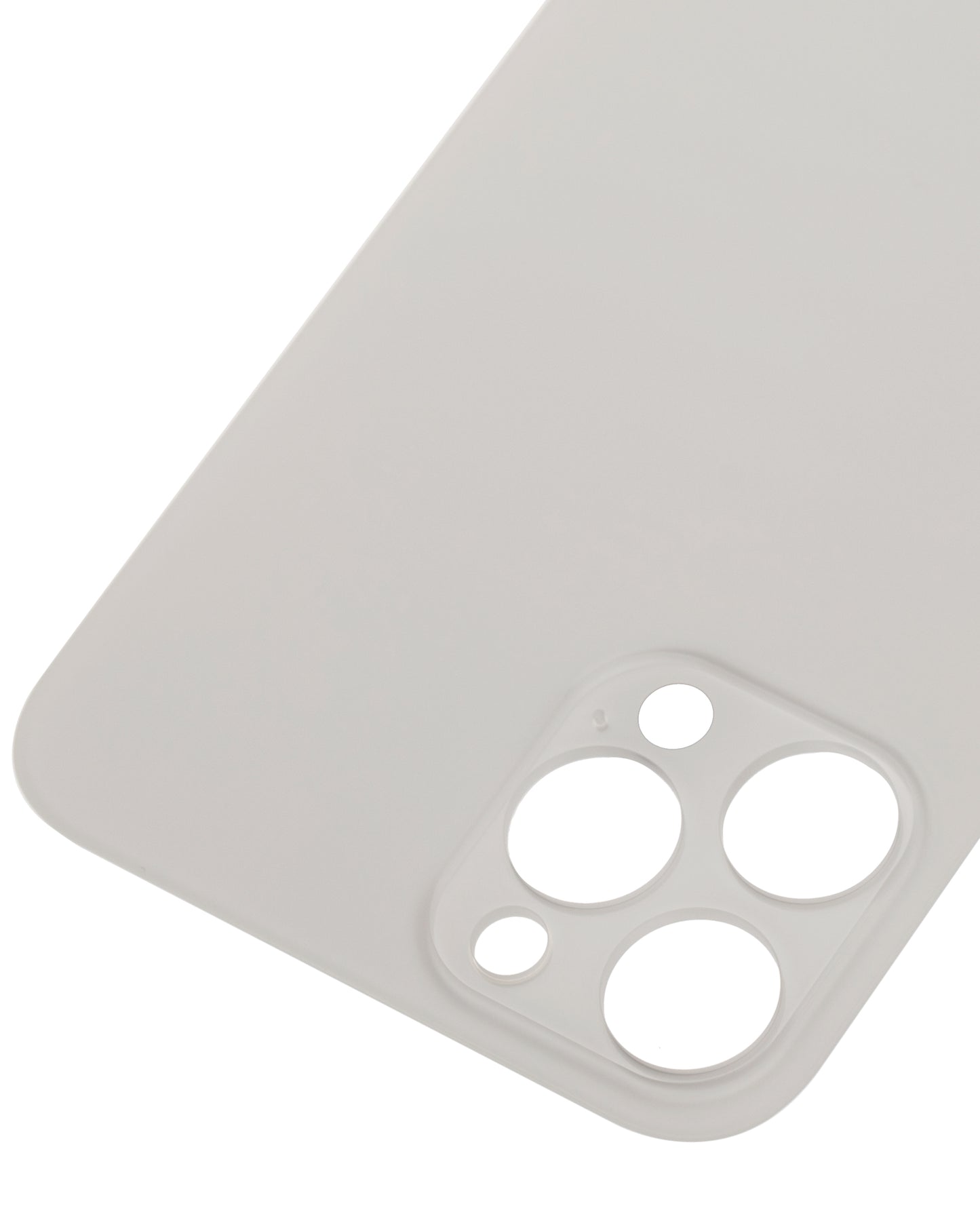 Back Glass With 3M Adhesive For iPhone 12 Pro Max (No Logo / Large Camera Hole) (Silver)