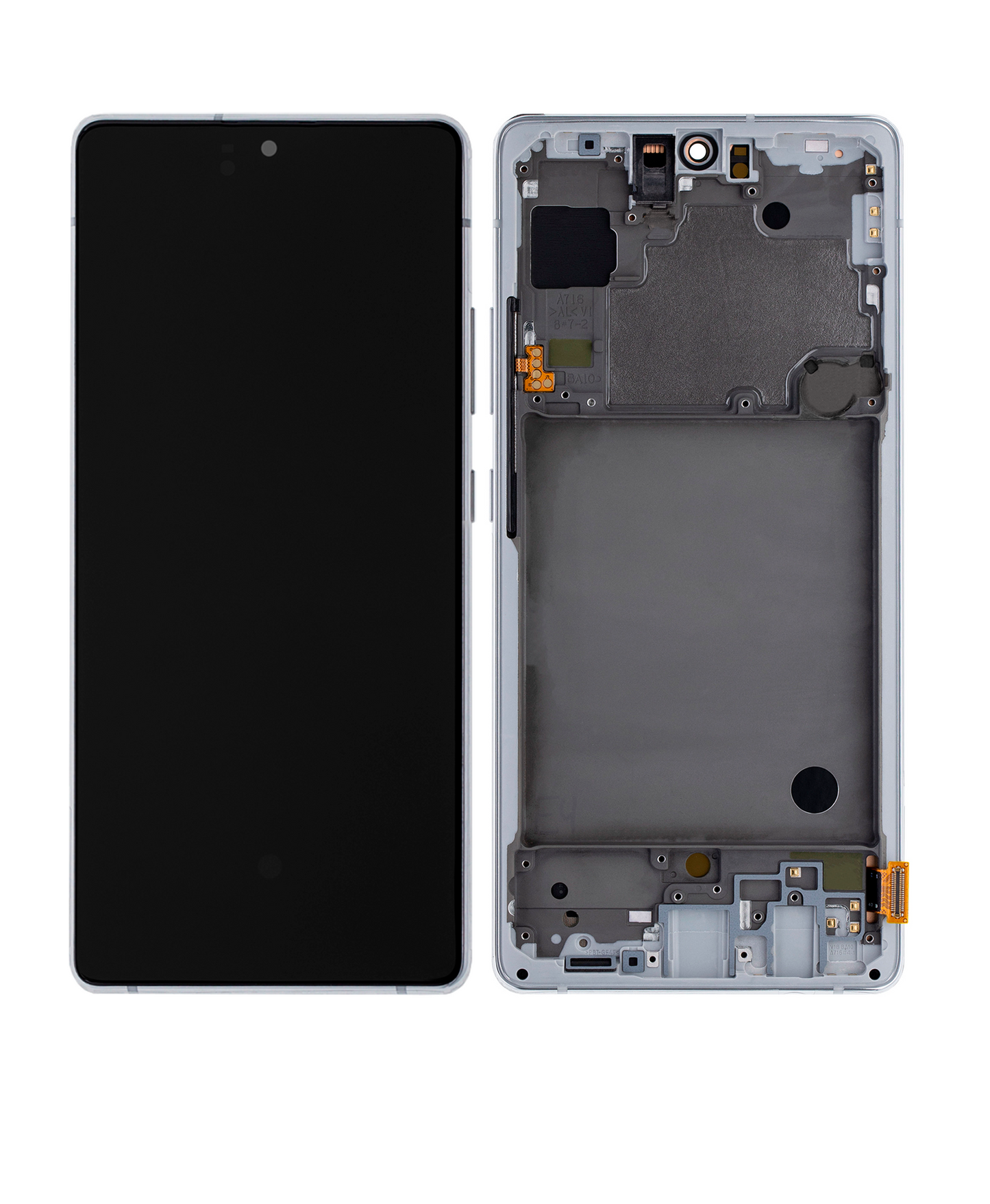 OLED Assembly With Frame For Samsung Galaxy A71 5G (A716U / 2020) (Refurbished) (Prism Cube Silver)
