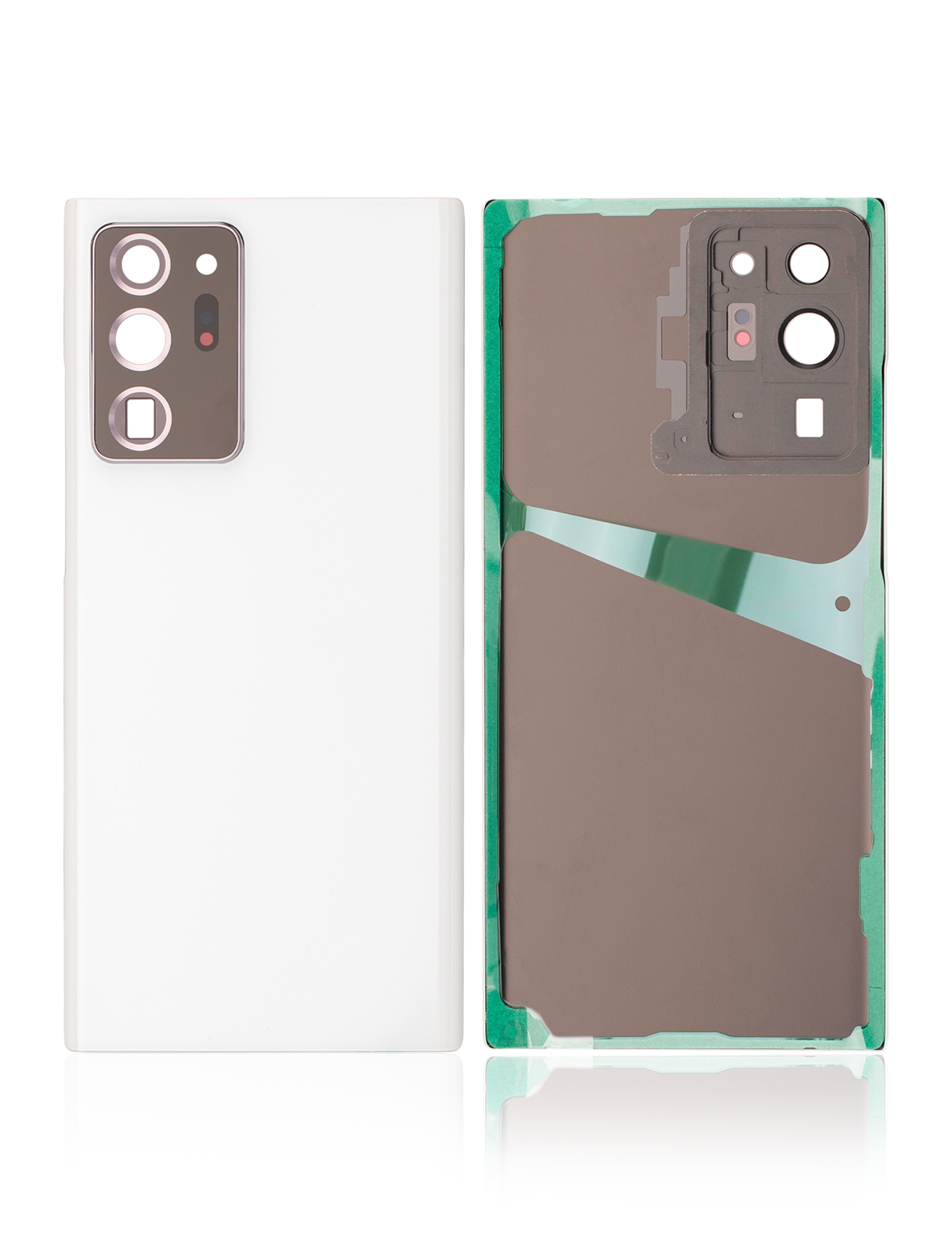 Back Cover Glass With Camera Lens For Samsung Galaxy Note 20 Ultra (No Logo) (Aftermarket Plus) (Mystic White)