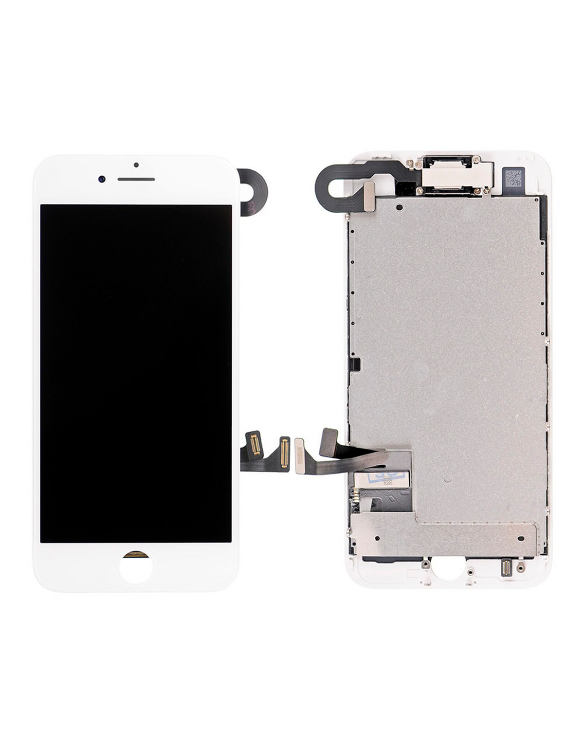 Complete LCD Assembly For iPhone 7 (With Steel Plate, Front Camera: Prox Sensor &amp; Ear Speaker) (Refurbished) (White)