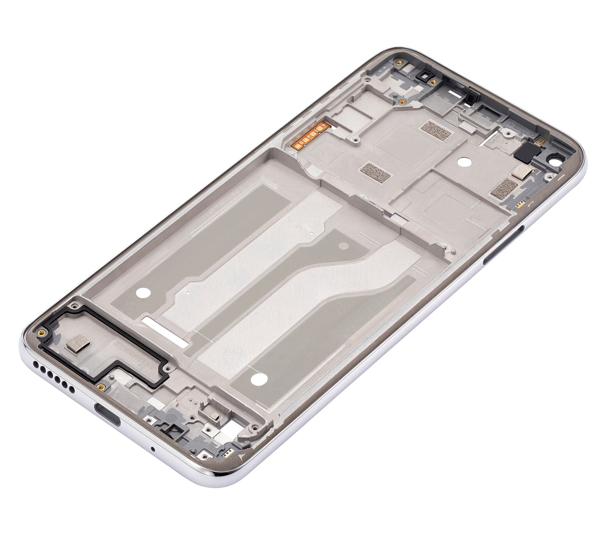 Mid-Frame Housing (With Hard Button) For Motorola Moto G Fast (XT2045-3 / 2020) (Pearl White) | compatible mobile phone replacement part | SKU 107082084523 | product image 2