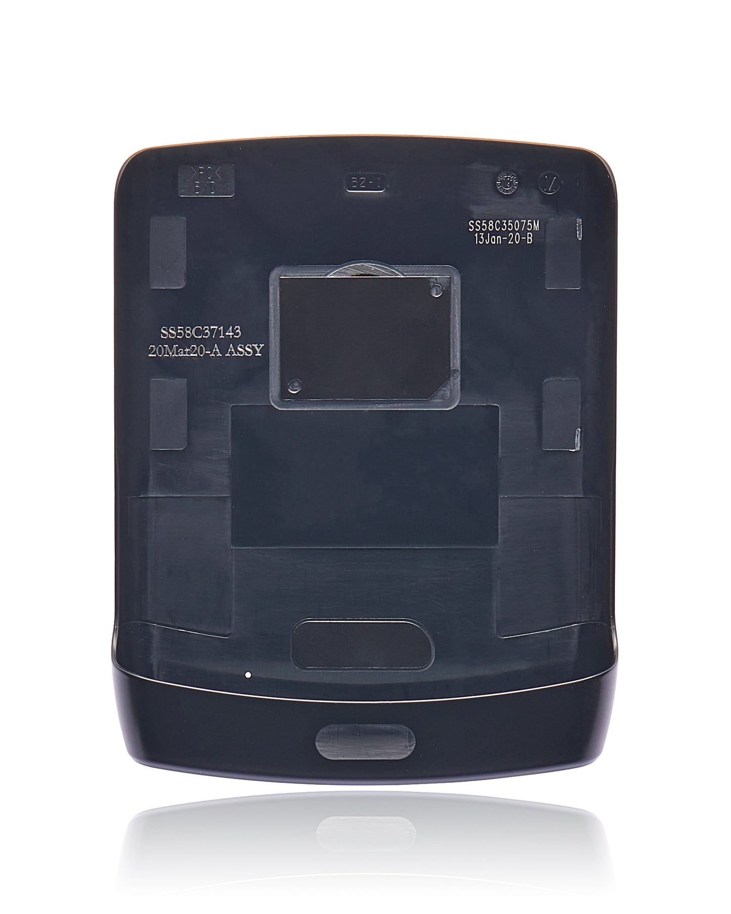 Back cover Glass For Motorola Razr (XT2000-1 / 2019) (Noir Black) - Motorola replacement part image 3