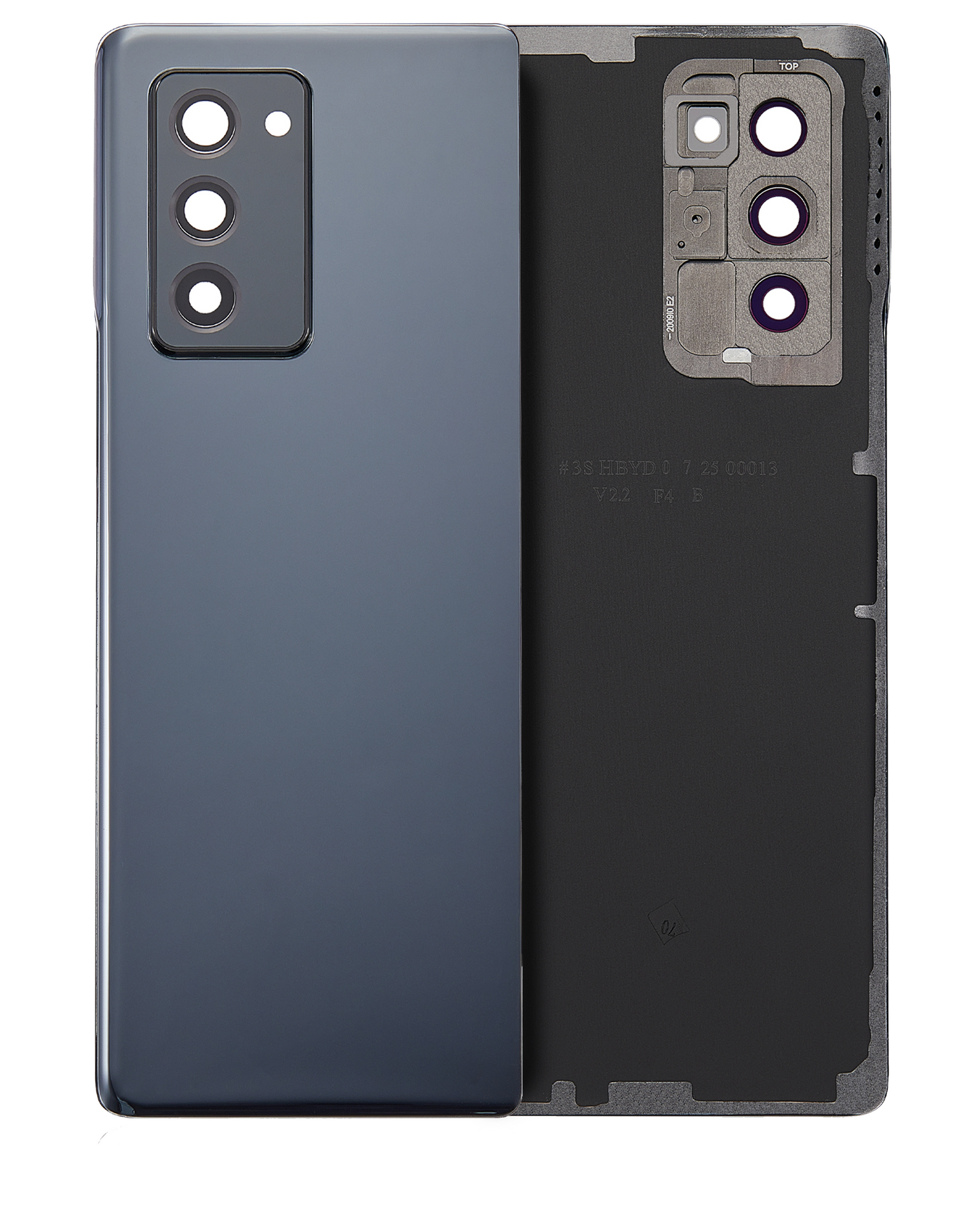 Unboxed Back Cover Glass With Camera Lens For Samsung Galaxy Z Fold 2 5G (Premium) (Mystic Black) part