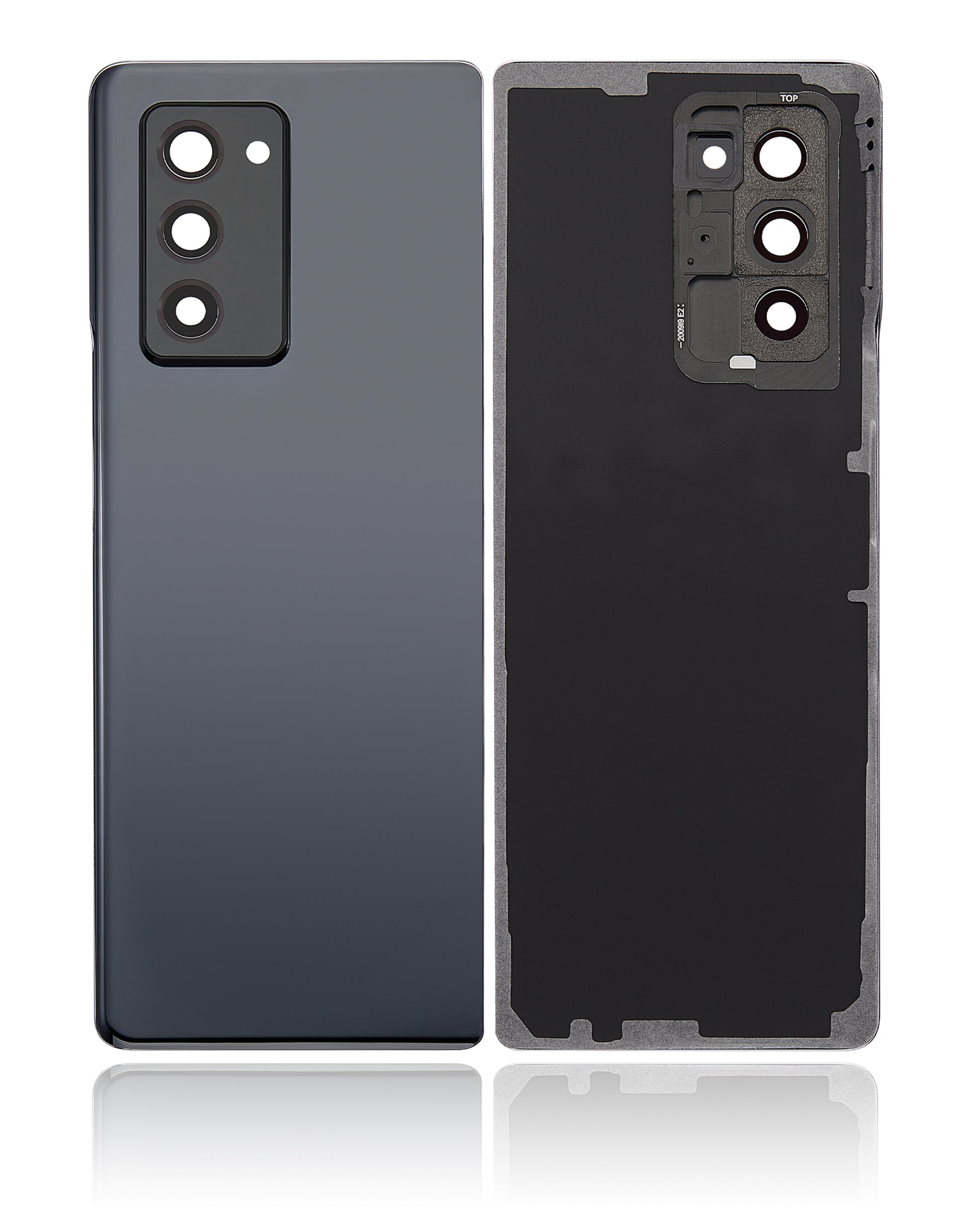 Samsung device replacement: Back Cover Glass With Camera Lens For Samsung Galaxy Z Fold 2 5G (Premium) (Mystic Black)