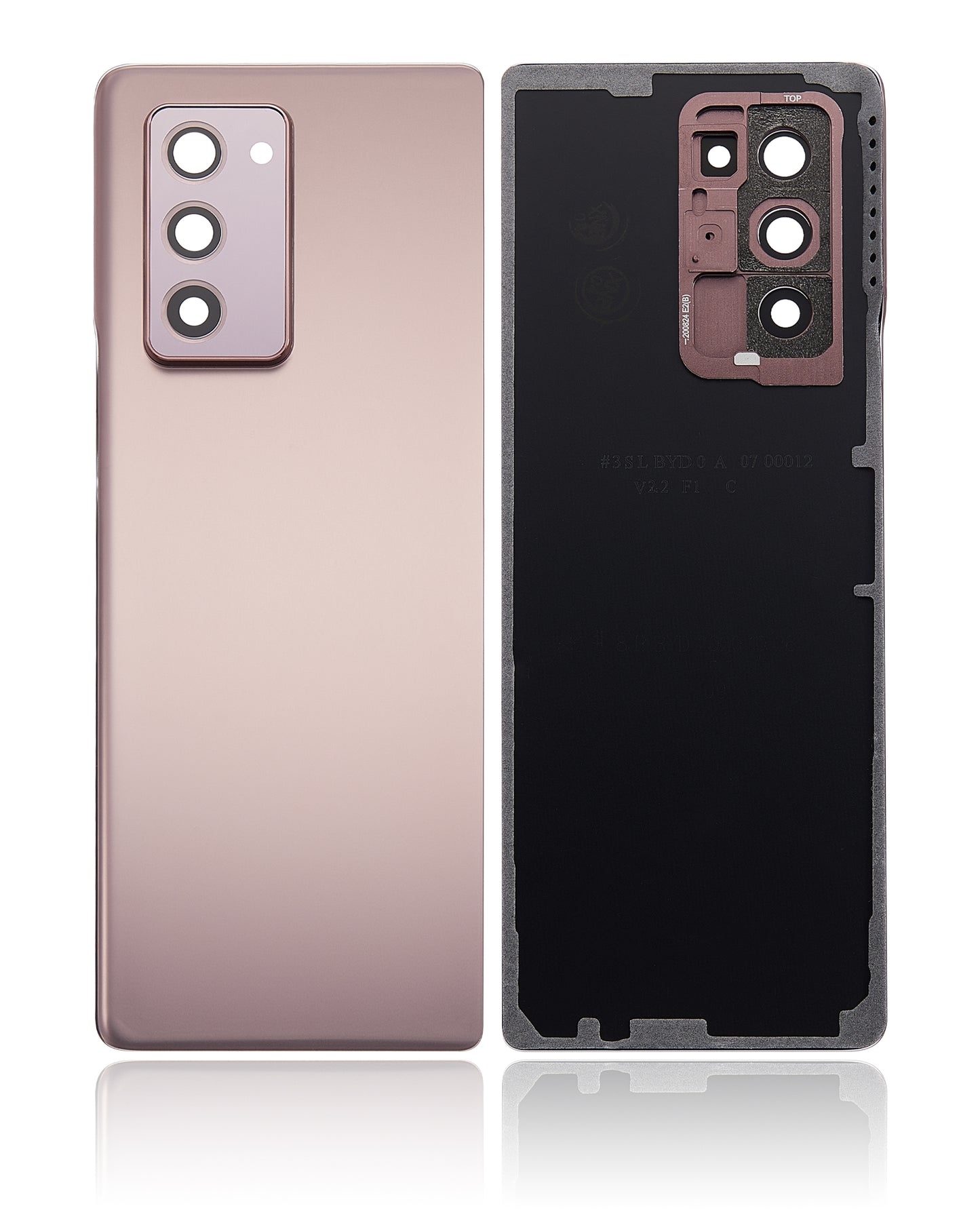 Profile view of Back Cover Glass With Camera Lens For Samsung Galaxy Z Fold 2 5G (Premium) (Mystic Bronze)