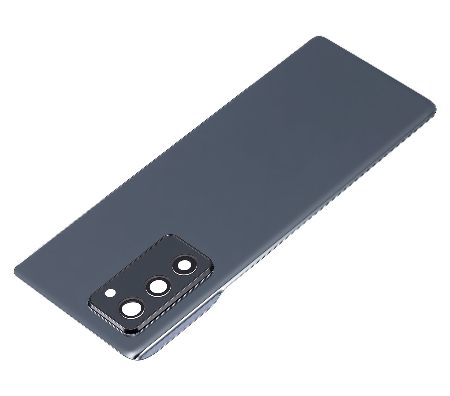 Back Cover Glass With Camera Lens For Samsung Galaxy Z Fold 2 5G (Aftermarket Plus) (Mystic Black) - Top view high resolution