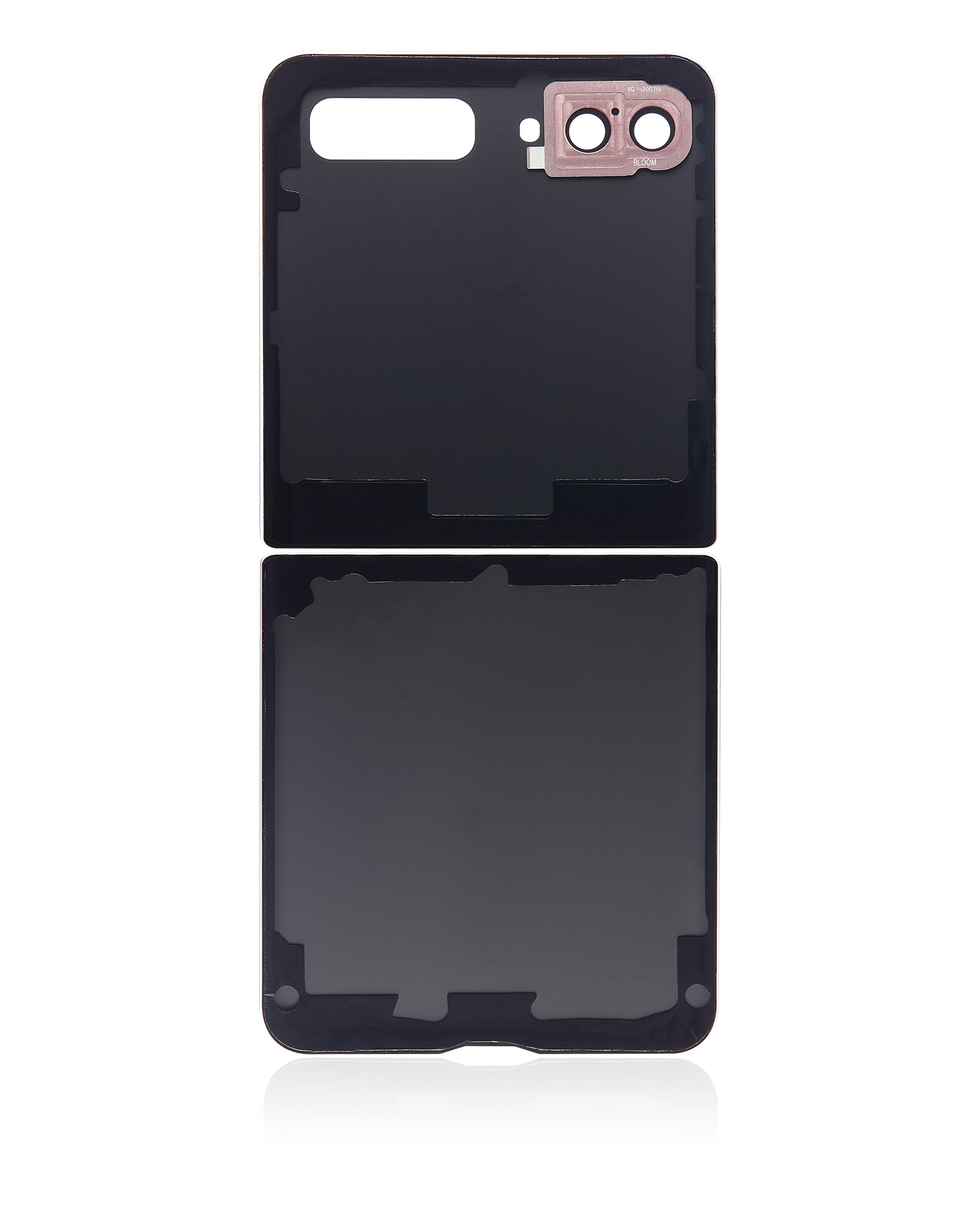 Top & Bottom Back Cover Glass With Camera Lens For Samsung Galaxy Z Flip 4G (F700) / Z Flip 5G (F707) (Aftermarket Plus) (Mystic Bronze) - Back View