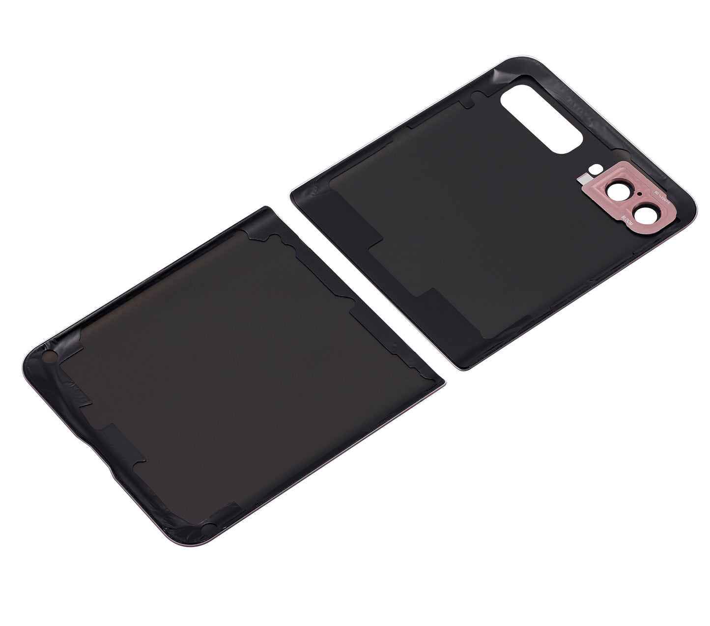 Top & Bottom Back Cover Glass With Camera Lens For Samsung Galaxy Z Flip 4G (F700) / Z Flip 5G (F707) (Aftermarket Plus) (Mystic Bronze) - Side View