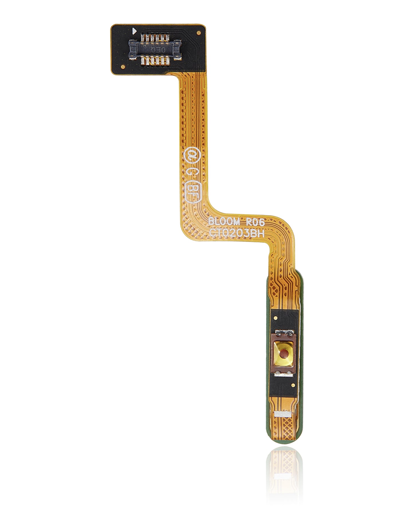 Fingerprint Reader With Flex Cable For Samsung Galaxy Z Flip 4G (F700) / Z Flip 5G (F707) (Mirror Black) - Back View