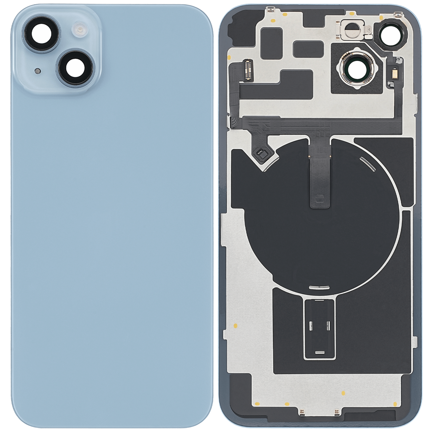 Back Glass w/ MagSafe Magnet For iPhone 14 Plus (Used OEM Pull: Grade A) (Blue)
