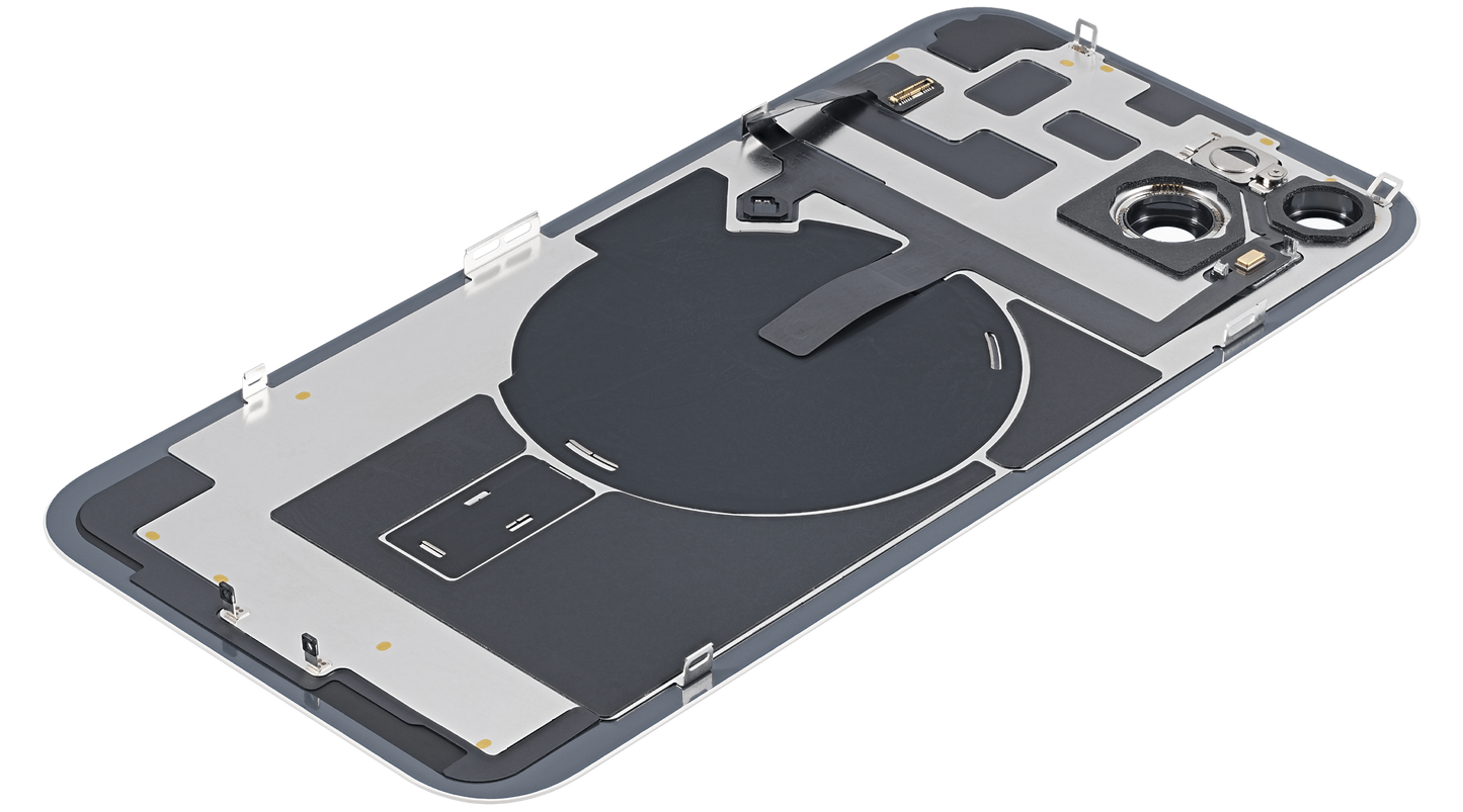 Back Glass w/ MagSafe Magnet For iPhone 14 Plus (Used OEM Pull: Grade A) (Starlight)