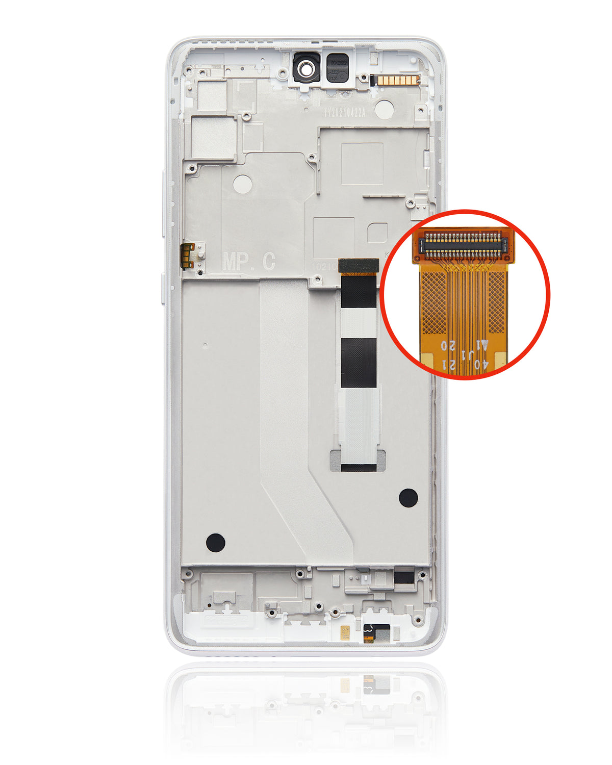 LCD Assembly With Frame For Motorola One 5G Ace (XT2113-2 / 2021) (Refurbished) (Frosted Silver) - Motorola replacement part - product image 8 - SKU 107082085704