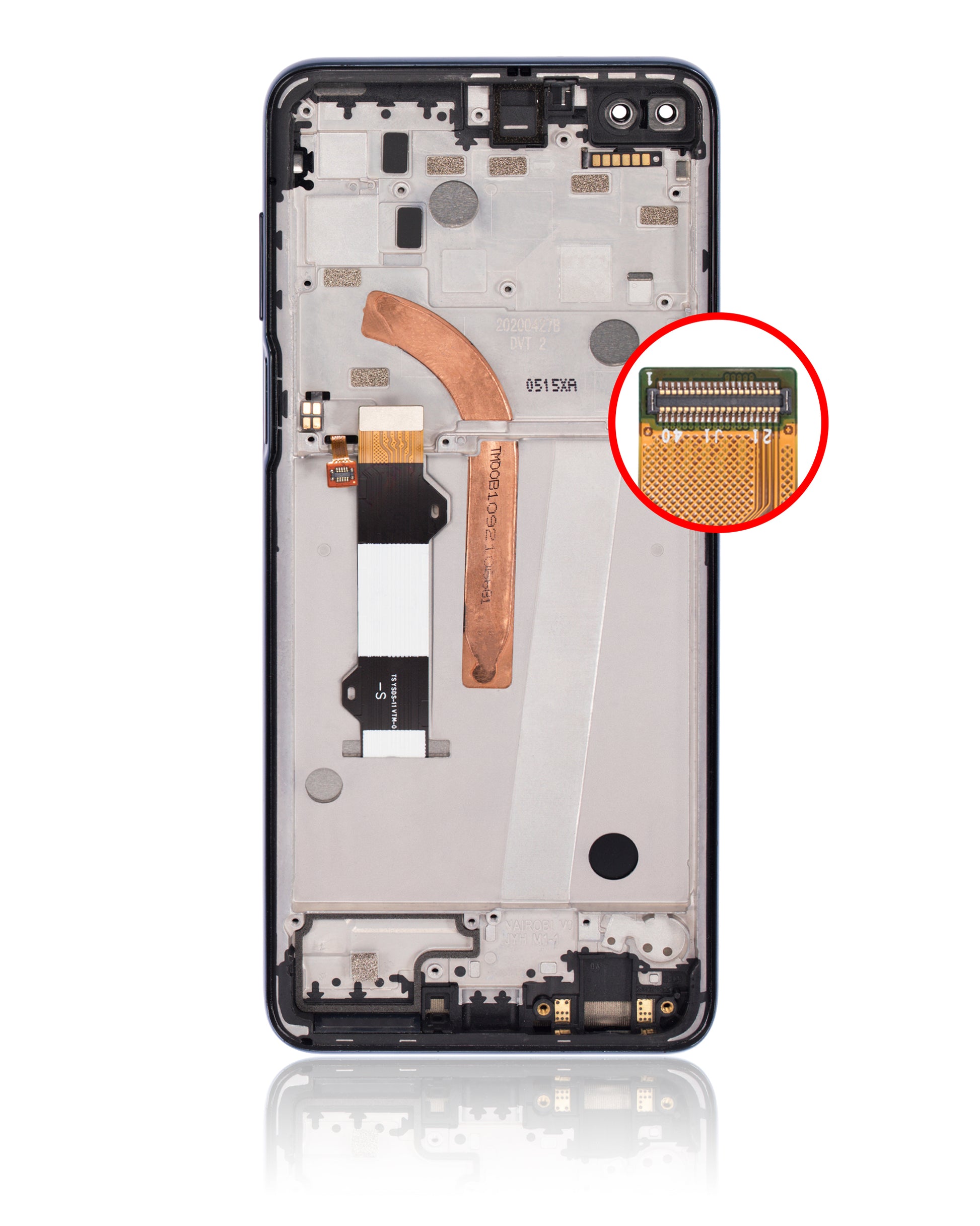 LCD Assembly With Frame For Motorola One 5G (XT2075-2 / 2020) (Refurbished) (Surfing Blue) - Motorola replacement part - product image 9 - SKU 107082085705