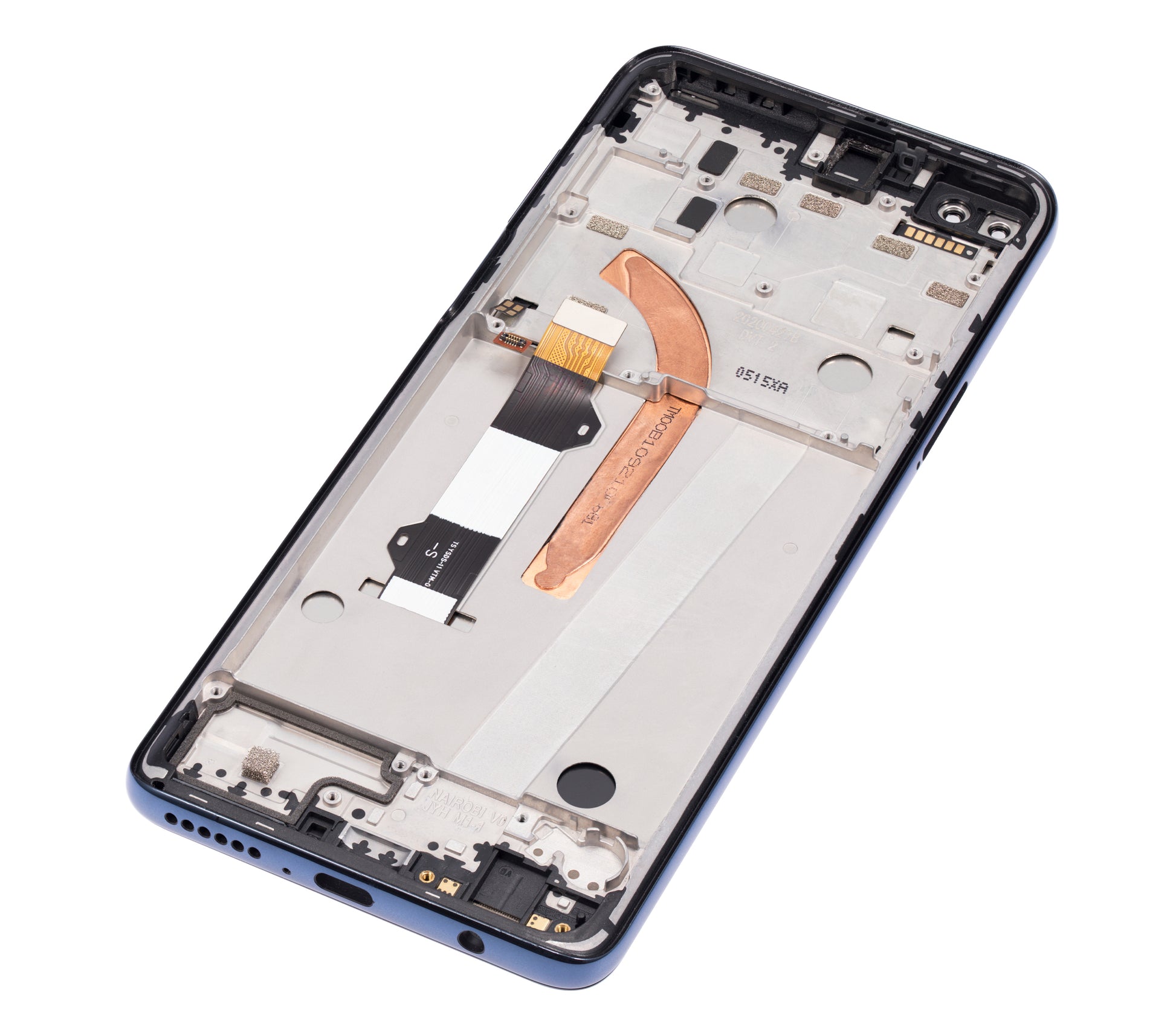 LCD Assembly With Frame For Motorola One 5G (XT2075-2 / 2020) (Refurbished) (Surfing Blue) - Motorola replacement part - product image 2 - SKU 107082085705