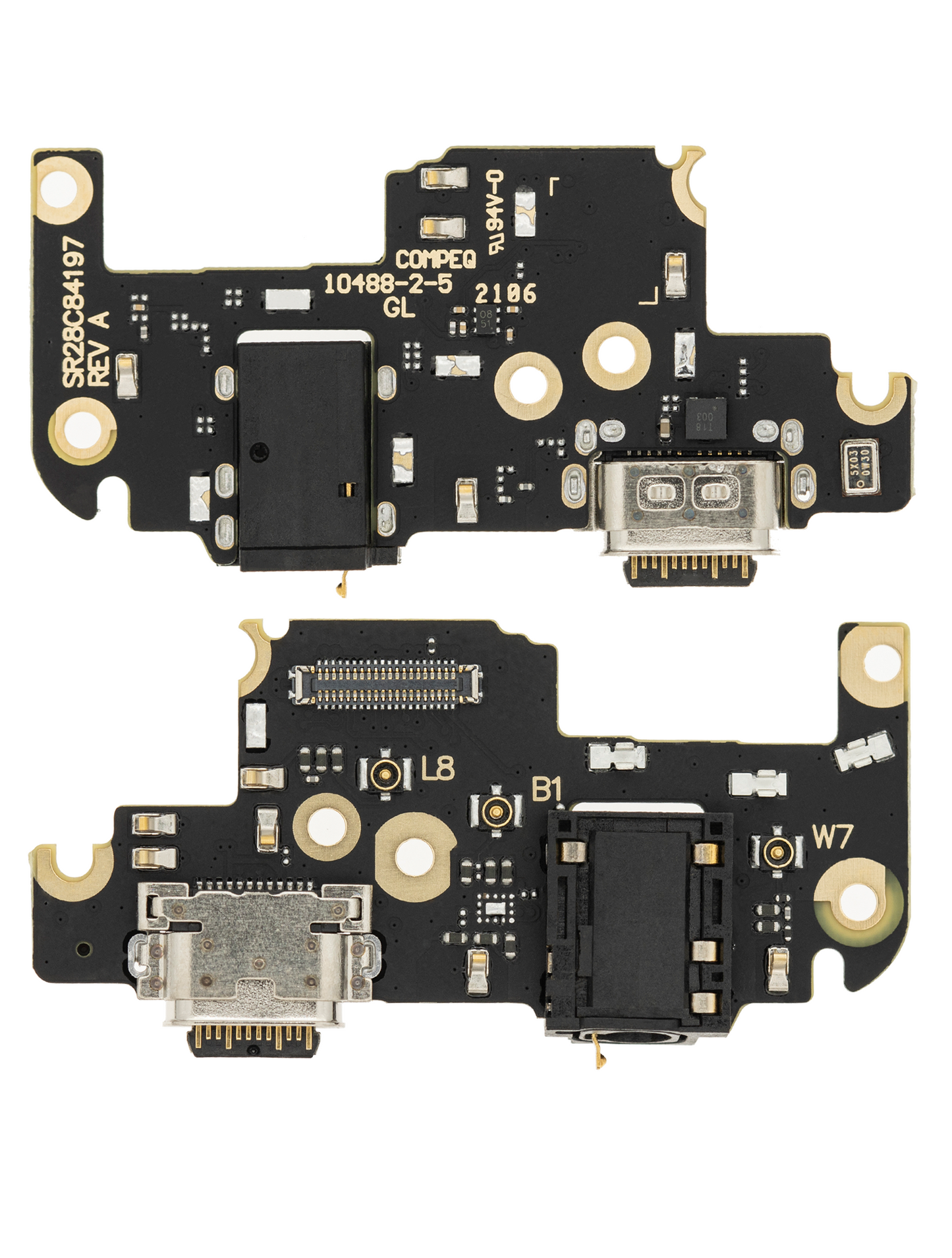 Charging Port Flex Cable With Headphone Jack For Motorola Moto G 5G (XT2113-3 / 2020) / One 5G Ace (XT2113-1 / 2021) replacement part for compatible Motorola phone, SKU 107082085727, product image 2