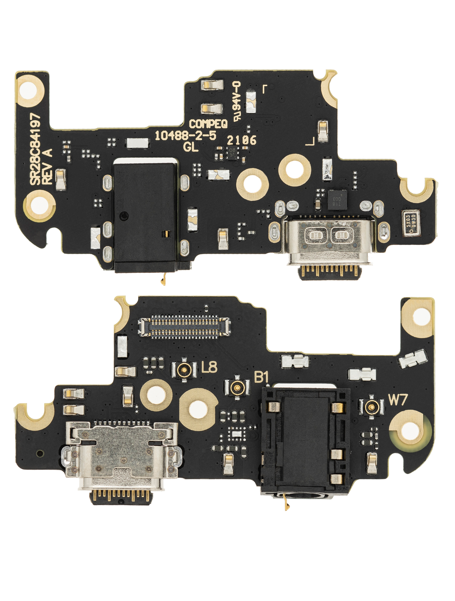 Charging Port Flex Cable With Headphone Jack For Motorola Moto G 5G (XT2113-3 / 2020) / One 5G Ace (XT2113-1 / 2021) replacement part for compatible Motorola phone, SKU 107082085727, product image 2