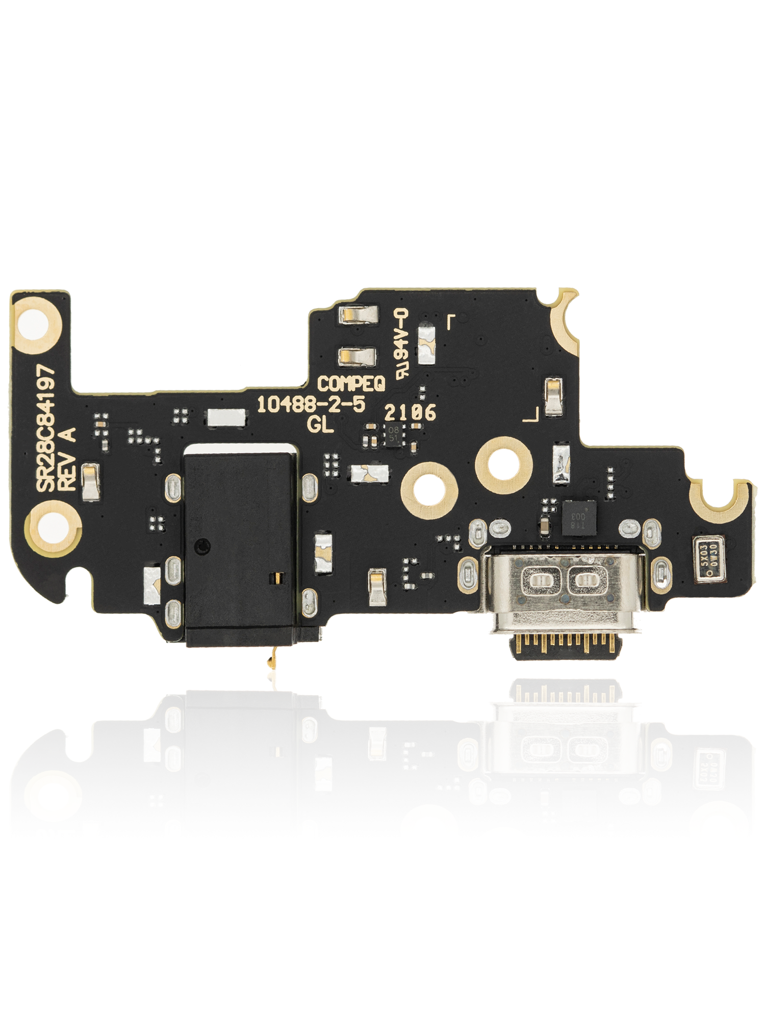 Charging Port Flex Cable With Headphone Jack For Motorola Moto G 5G (XT2113-3 / 2020) / One 5G Ace (XT2113-1 / 2021) replacement part for compatible Motorola phone, SKU 107082085727, product image 3