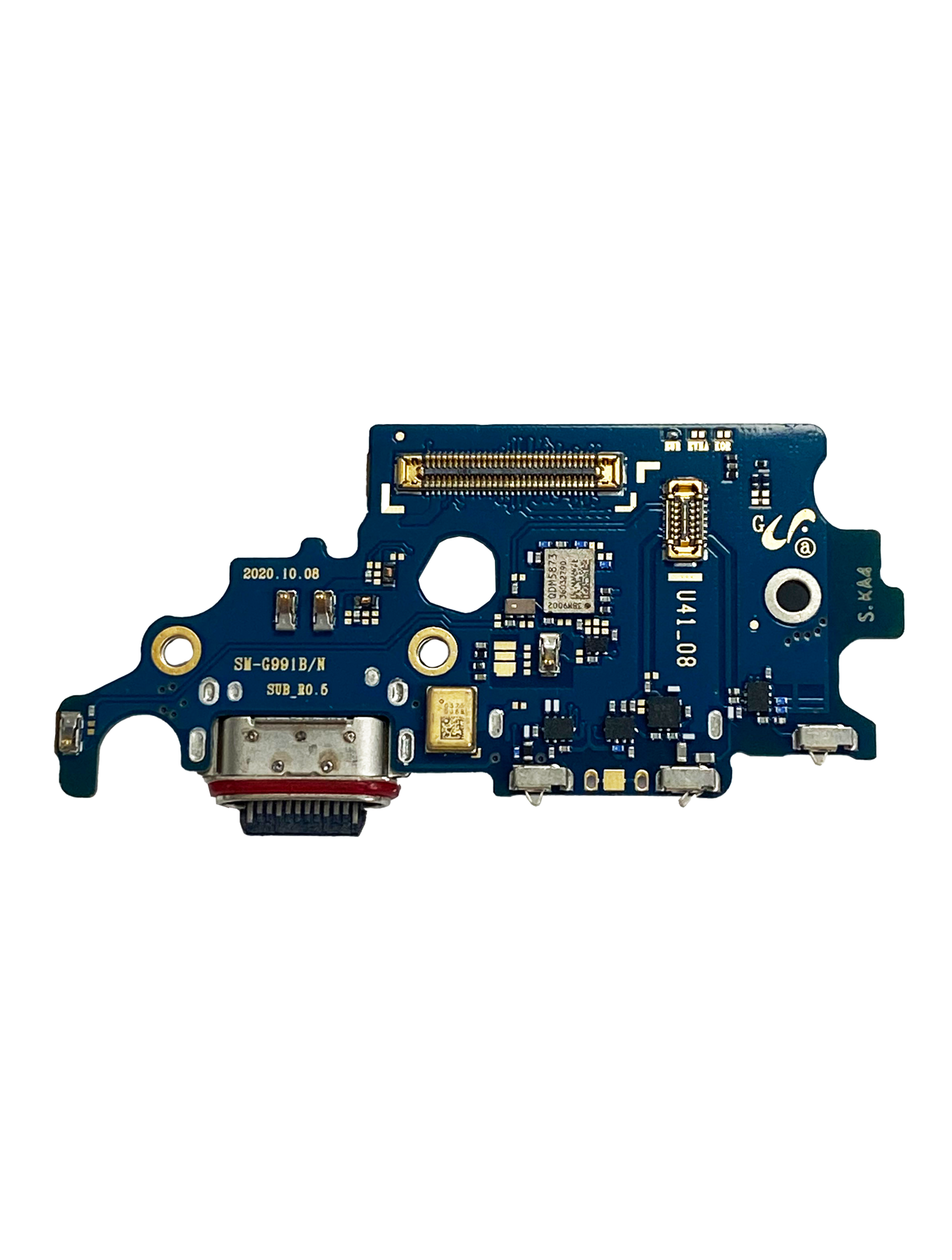 Charging Port Board With Sim Card Reader For Samsung Galaxy S21 5G (G991B) (International Version) (Premium)