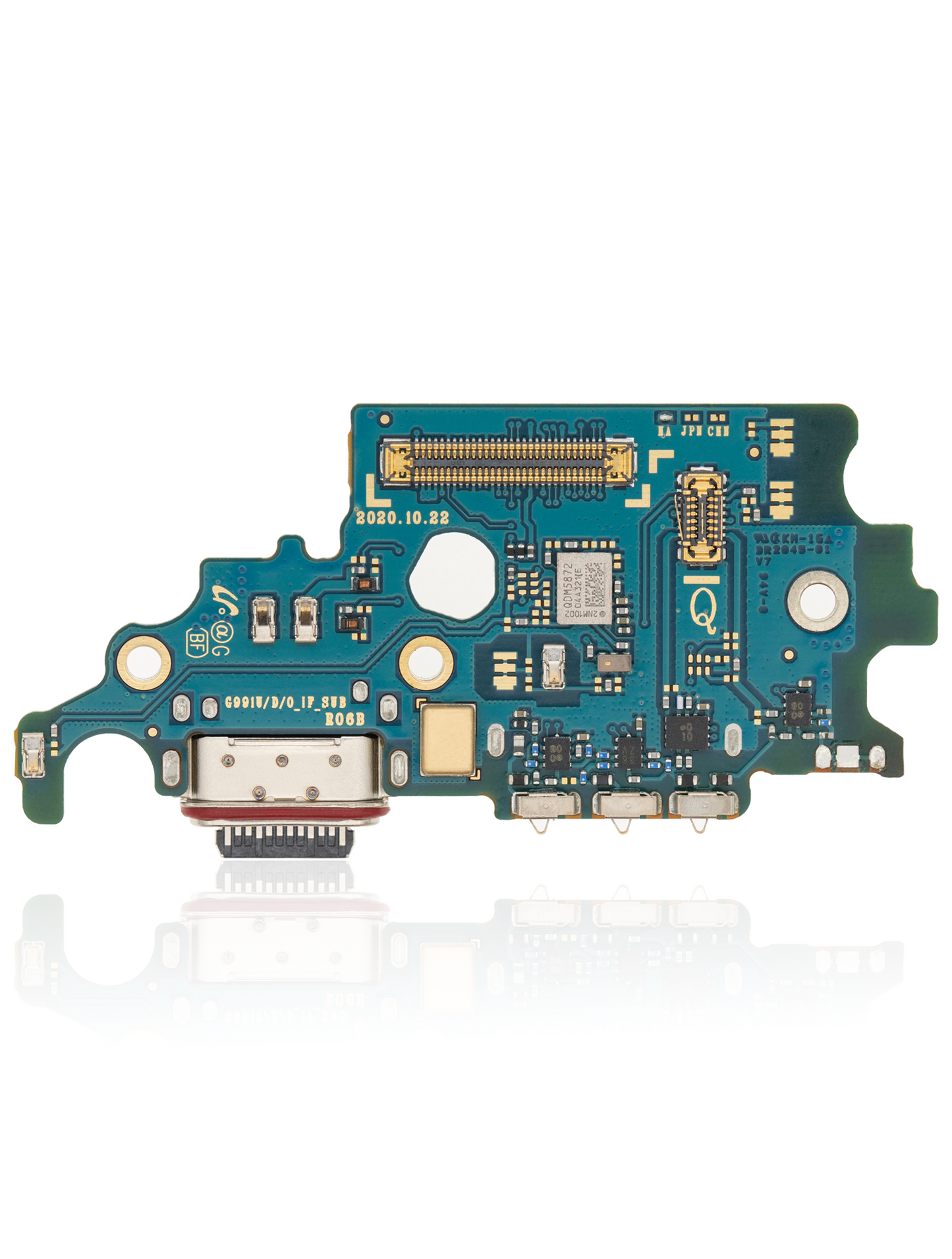 Charging Port Board With Sim Card Reader For Samsung Galaxy S21 5G (G991U) (US Version) (Premium)