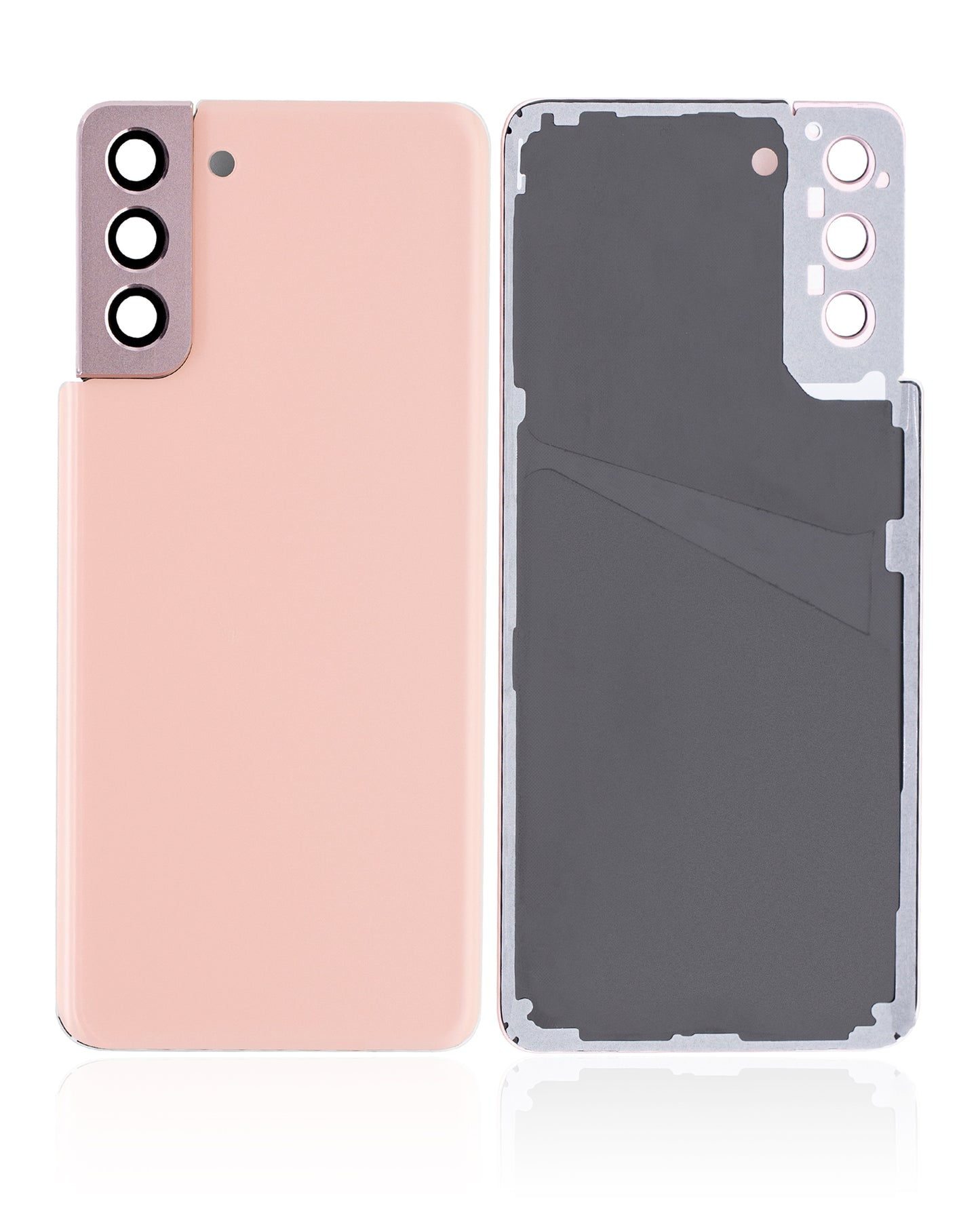 Back Cover Glass With Camera Lens For Samsung Galaxy S21 Plus (No Logo) (Aftermarket Plus) (Phantom Pink)
