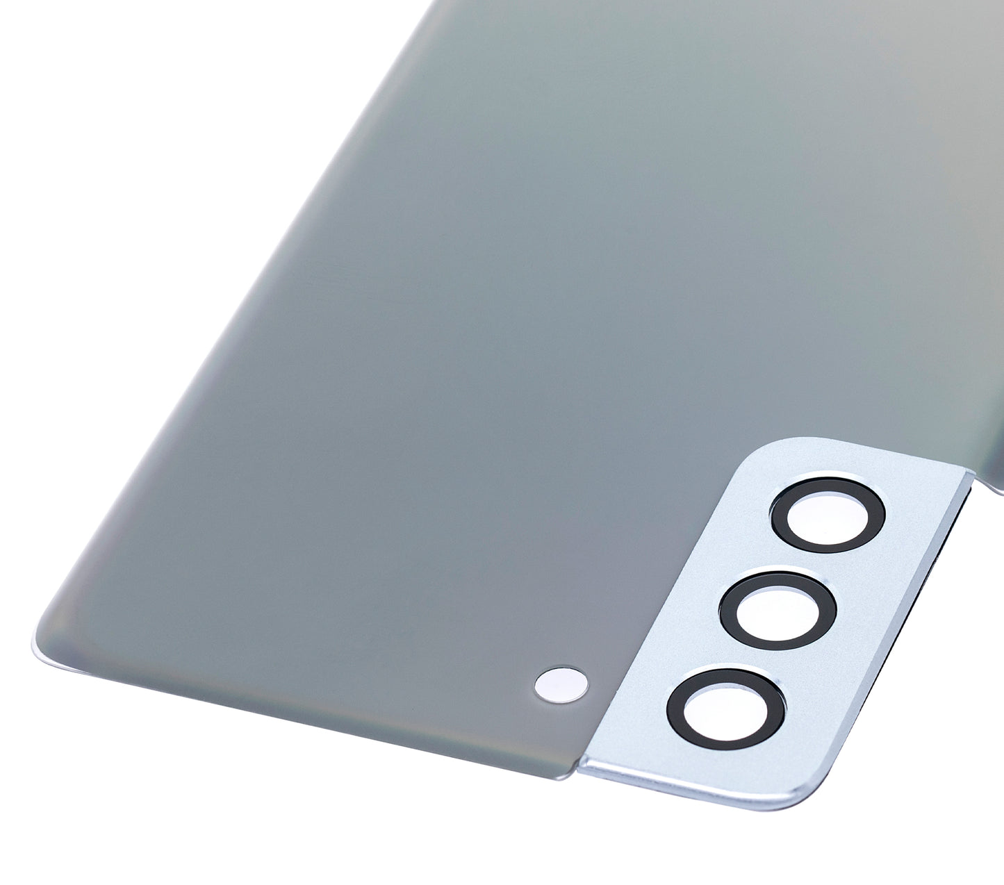 Back Cover Glass With Camera Lens For Samsung Galaxy S21 Plus (No Logo) (Aftermarket Plus) (Phantom Silver)