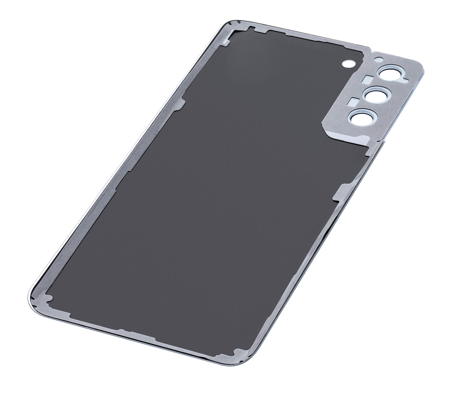 Back Cover Glass With Camera Lens For Samsung Galaxy S21 Plus (No Logo) (Aftermarket Plus) (Phantom Silver)