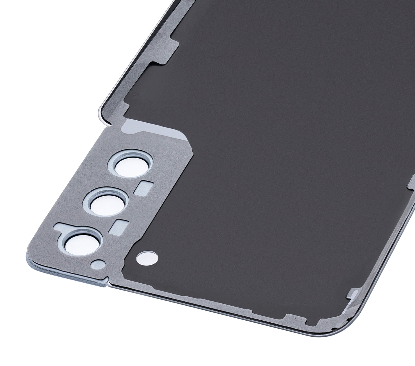 Back Cover Glass With Camera Lens For Samsung Galaxy S21 Plus (No Logo) (Aftermarket Plus) (Phantom Silver)