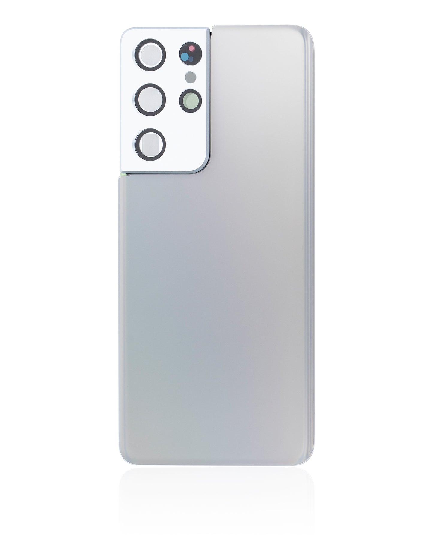 Back Cover Glass With Camera Lens For Samsung Galaxy S21 Ultra (No Logo) (Aftermarket Plus) (Phantom Silver)