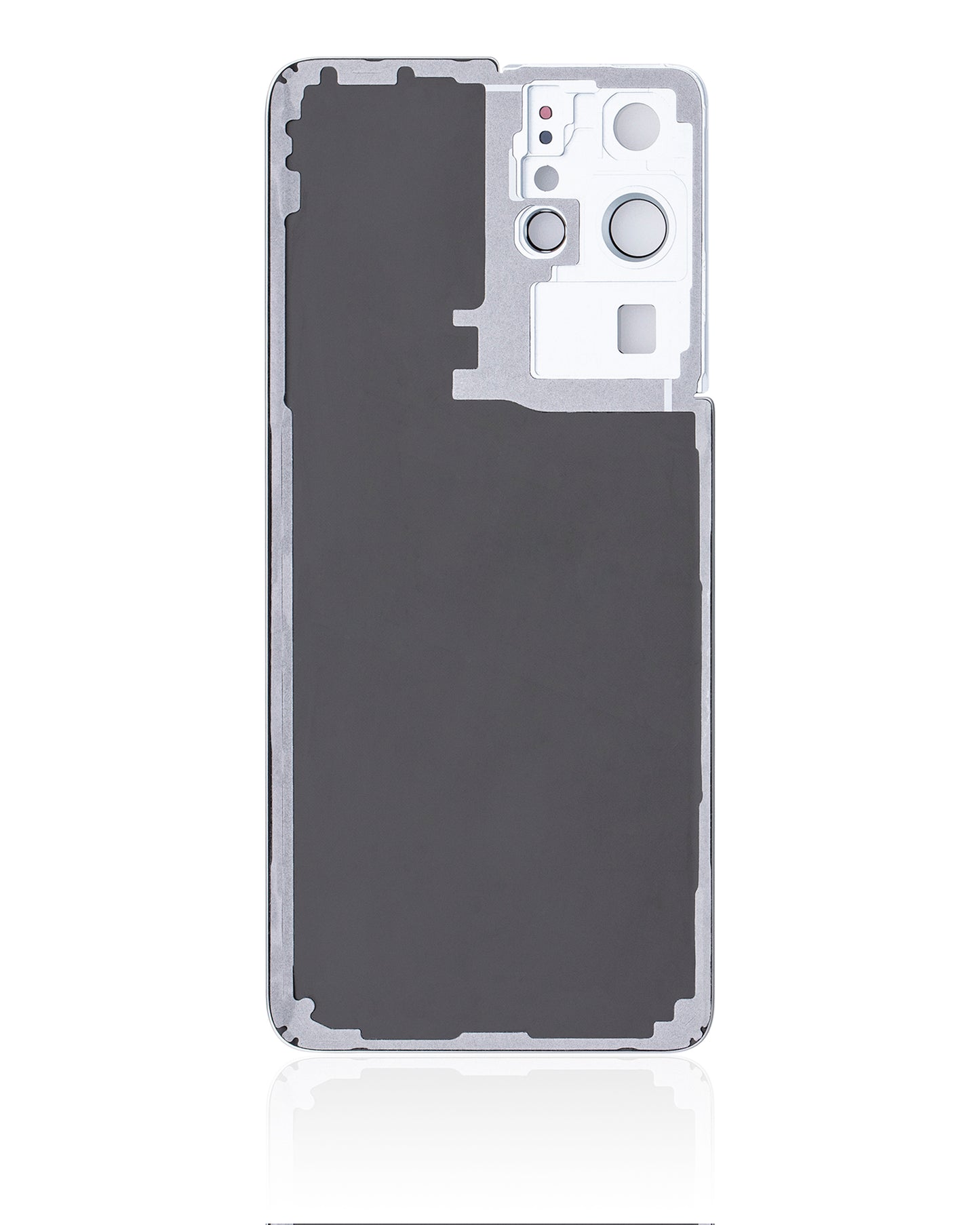 Back Cover Glass With Camera Lens For Samsung Galaxy S21 Ultra (No Logo) (Aftermarket Plus) (Phantom Silver)